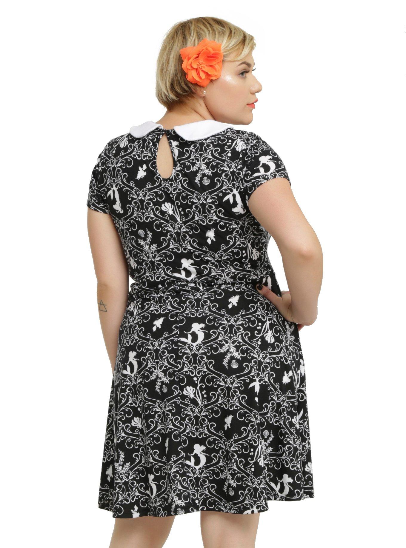 Disney The Little Mermaid Ariel Damask Dress Plus Size, , alternate