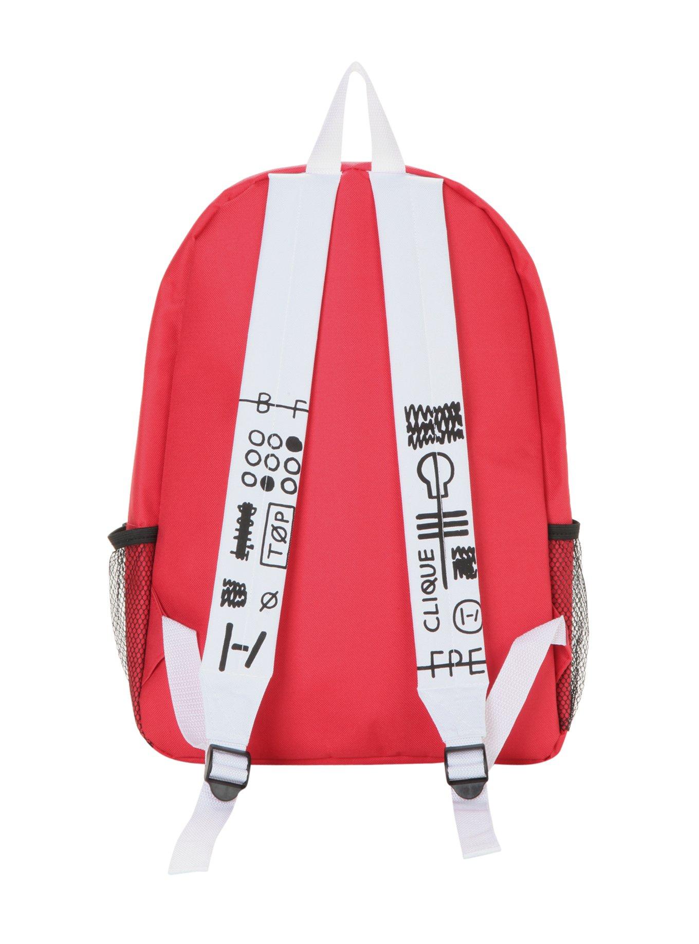 Twenty one 2025 pilots red backpack