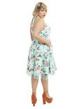 Mint Floral Swing Dress Plus Size, , alternate