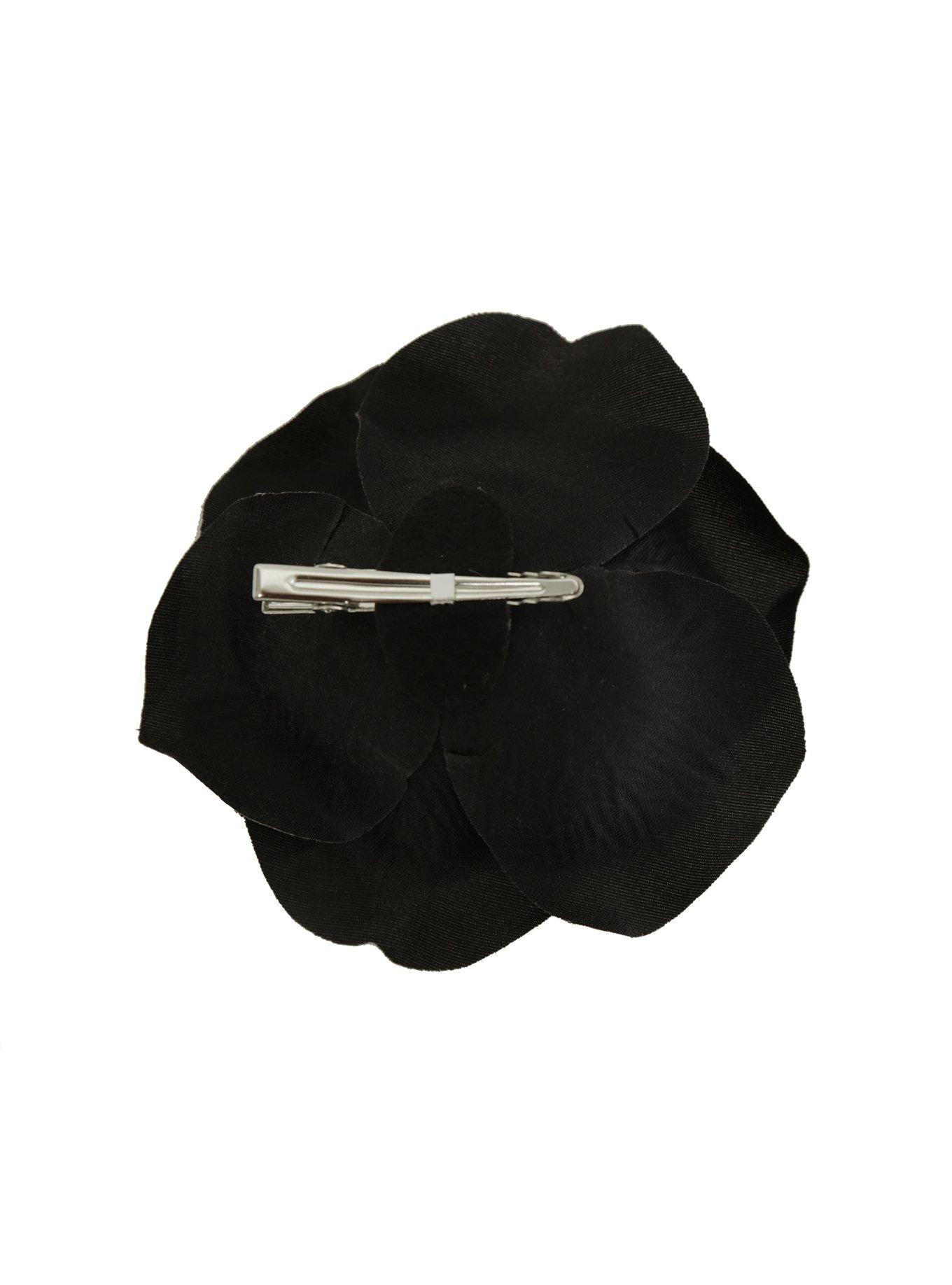 Grey Rose Hair Clip, , alternate