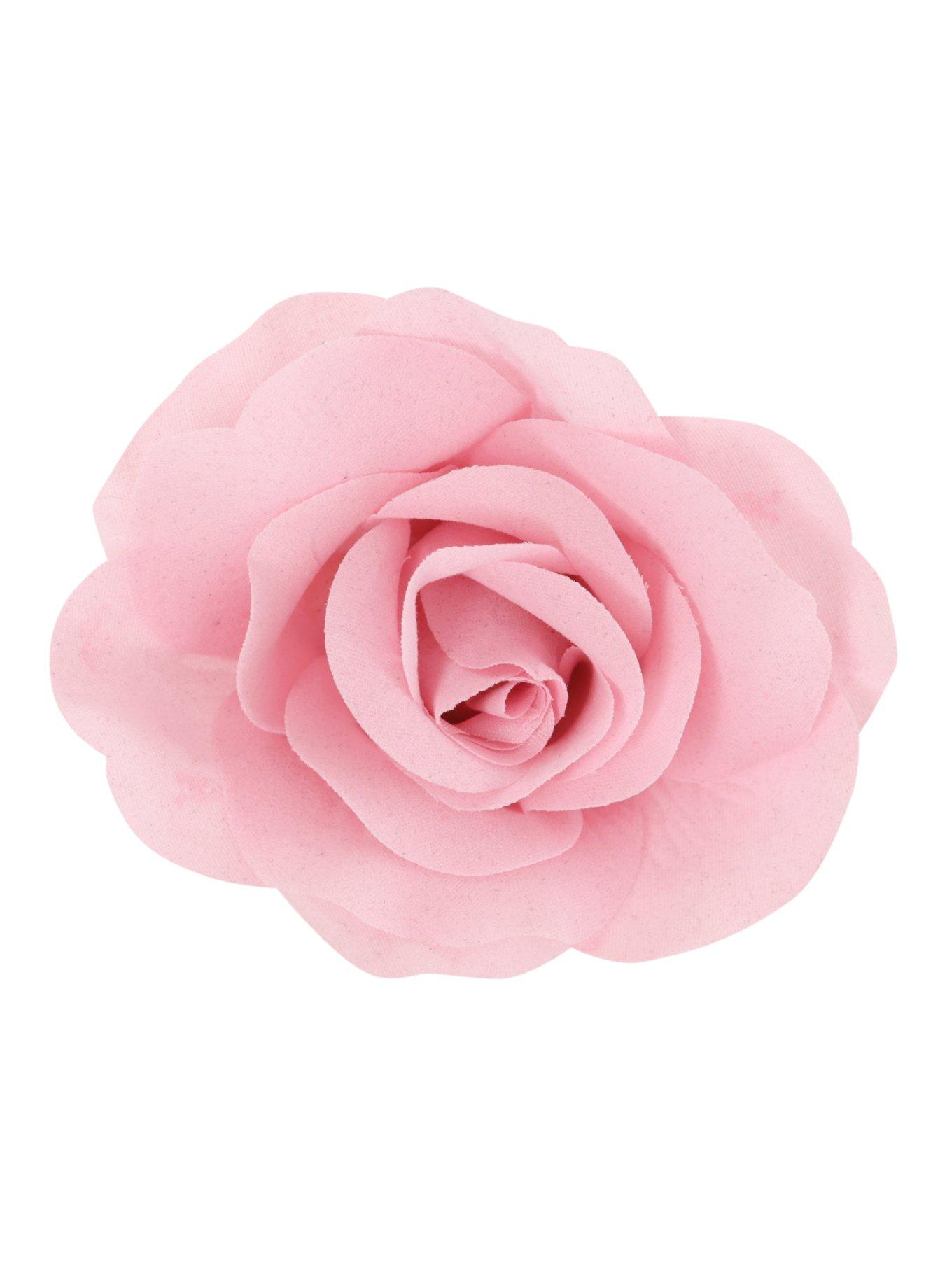 Pink Rose Hair Clip, , alternate