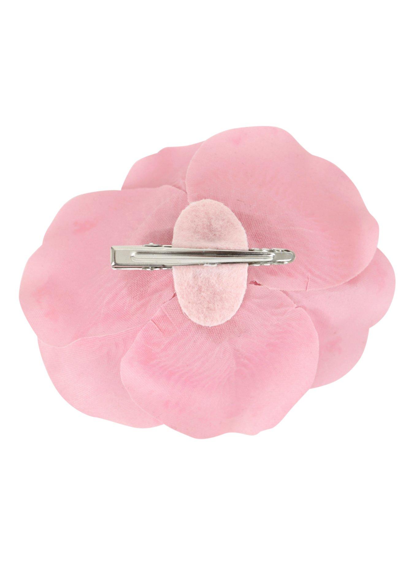 Pink Rose Hair Clip, , alternate