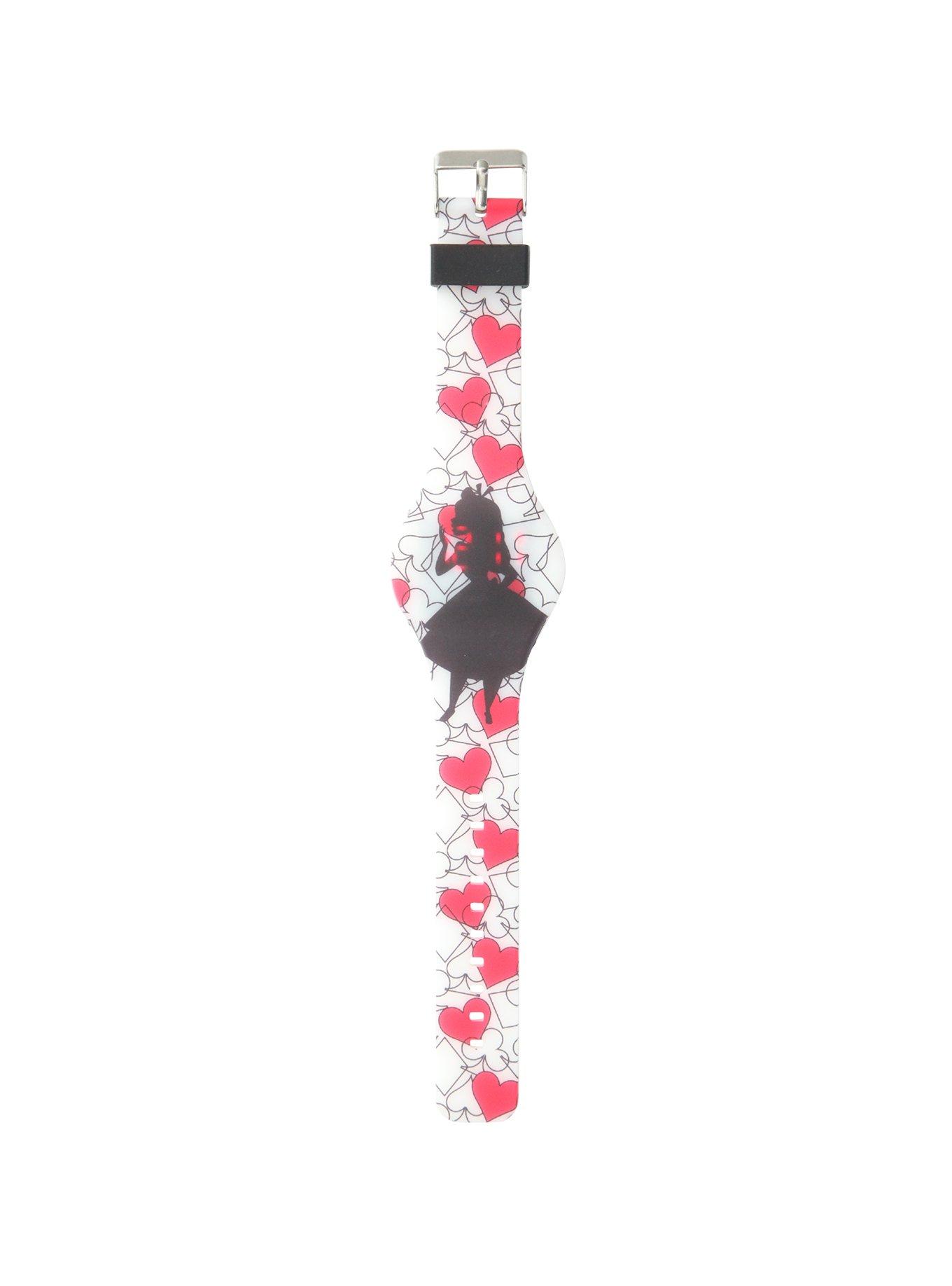 Disney Alice In Wonderland Silhouette LED Rubber Watch, , alternate