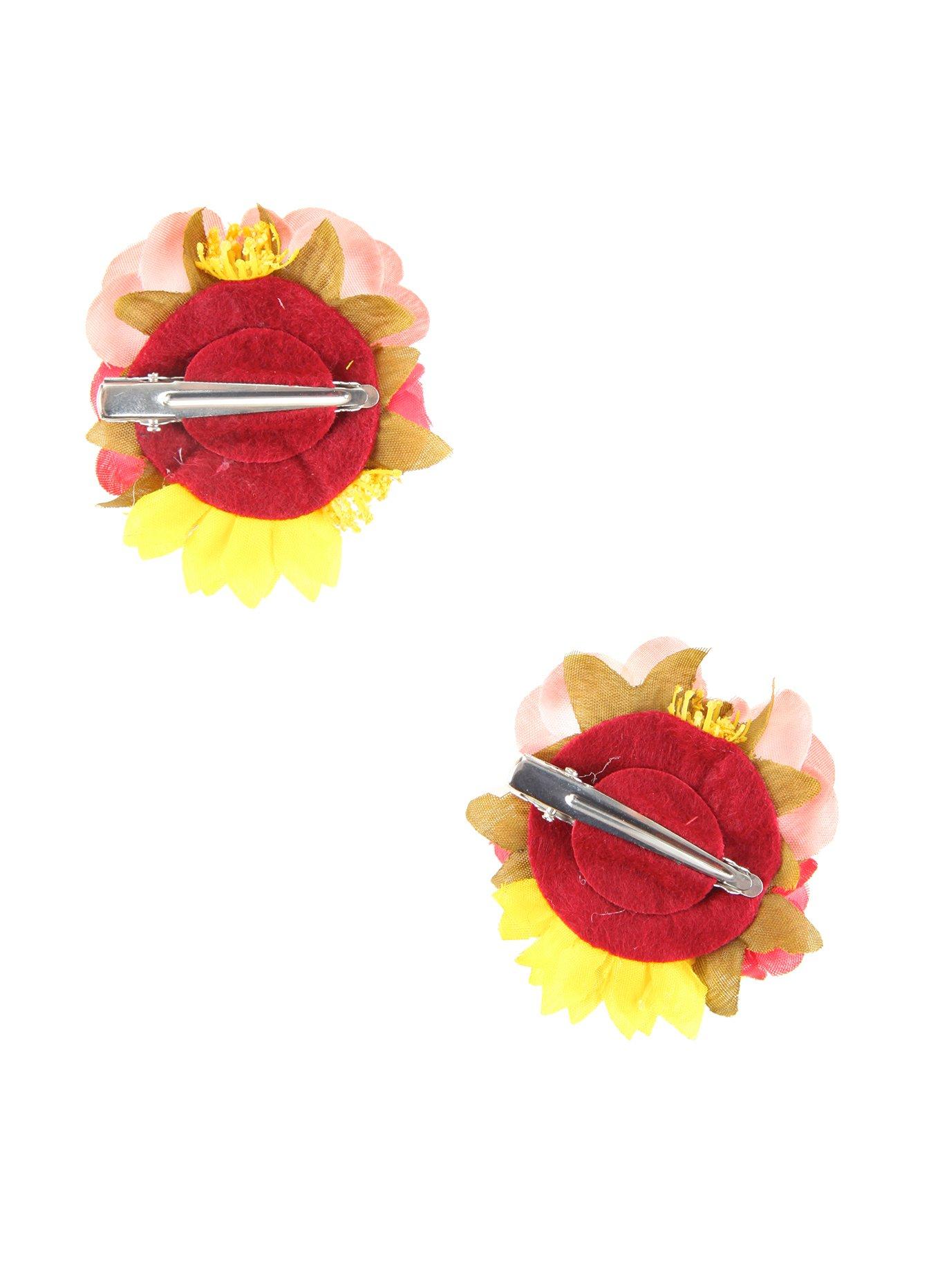 Flower Cluster Hair Clip Set, , alternate