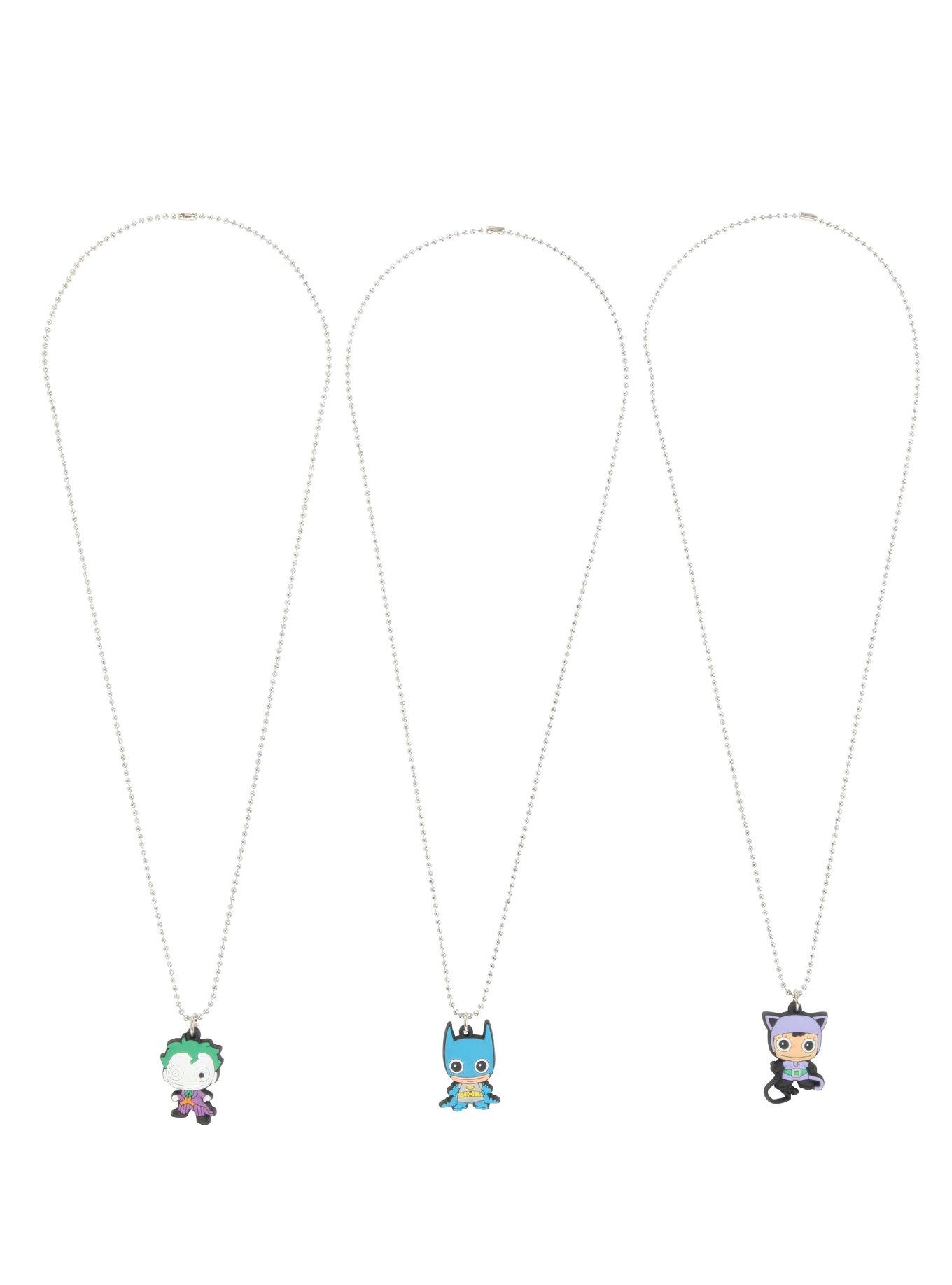 DC Comics Batman Joker & Catwoman Chibi Necklace Set, , alternate