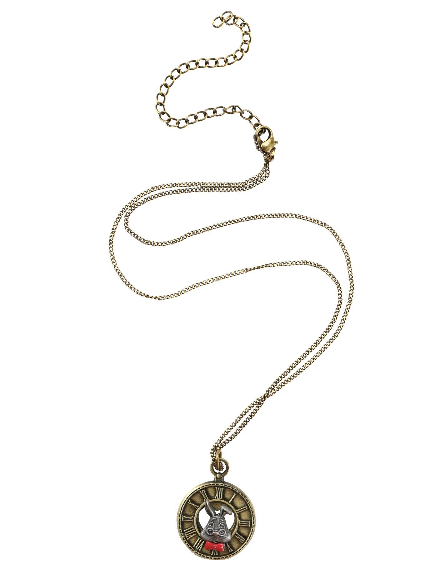 Alice In Wonderland White Rabbit Necklace, , alternate