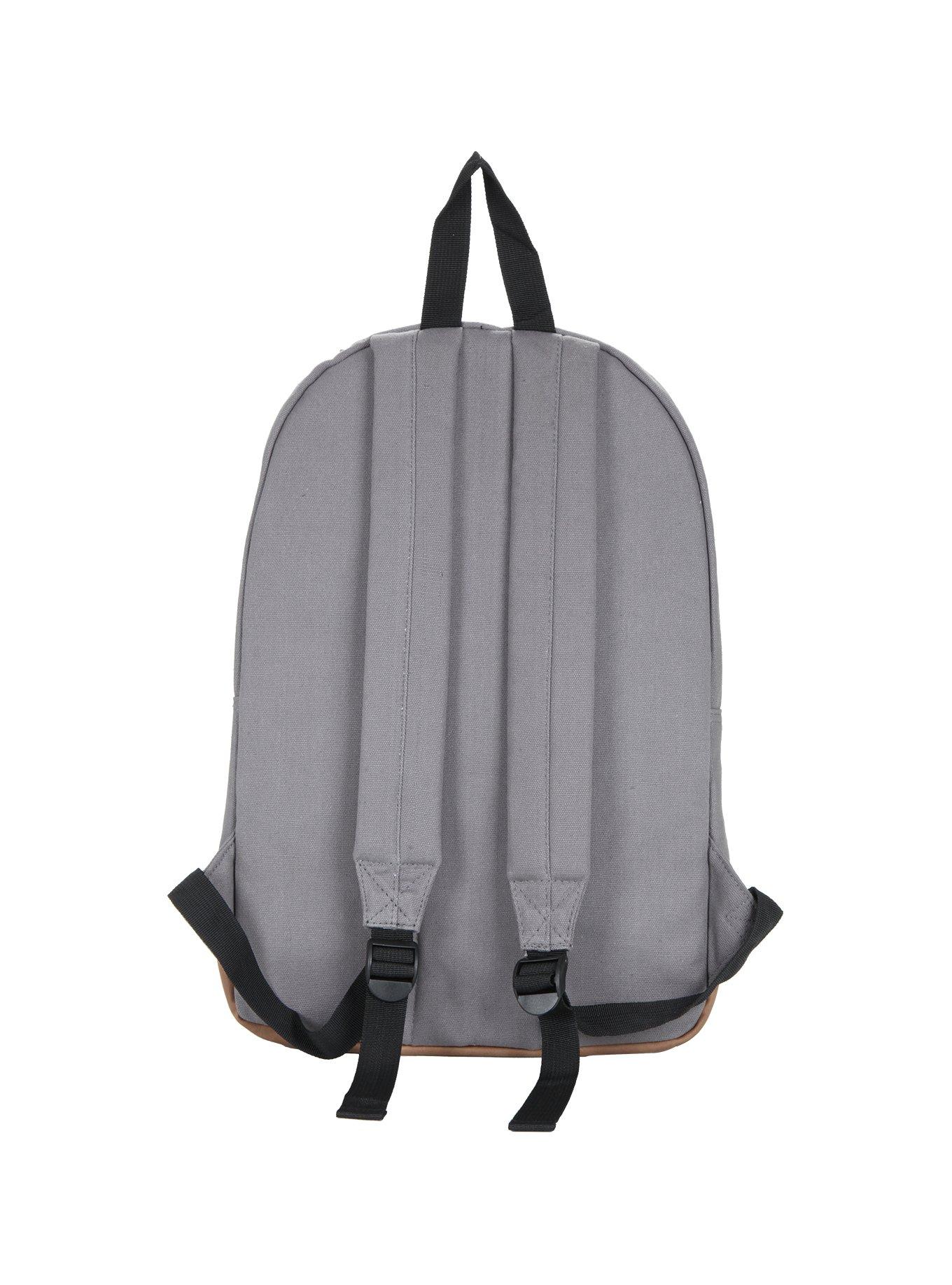 Dickies Grey Faux Leather Bottom Backpack, , alternate