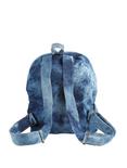 Blue Washed Denim Mini Backpack, , alternate