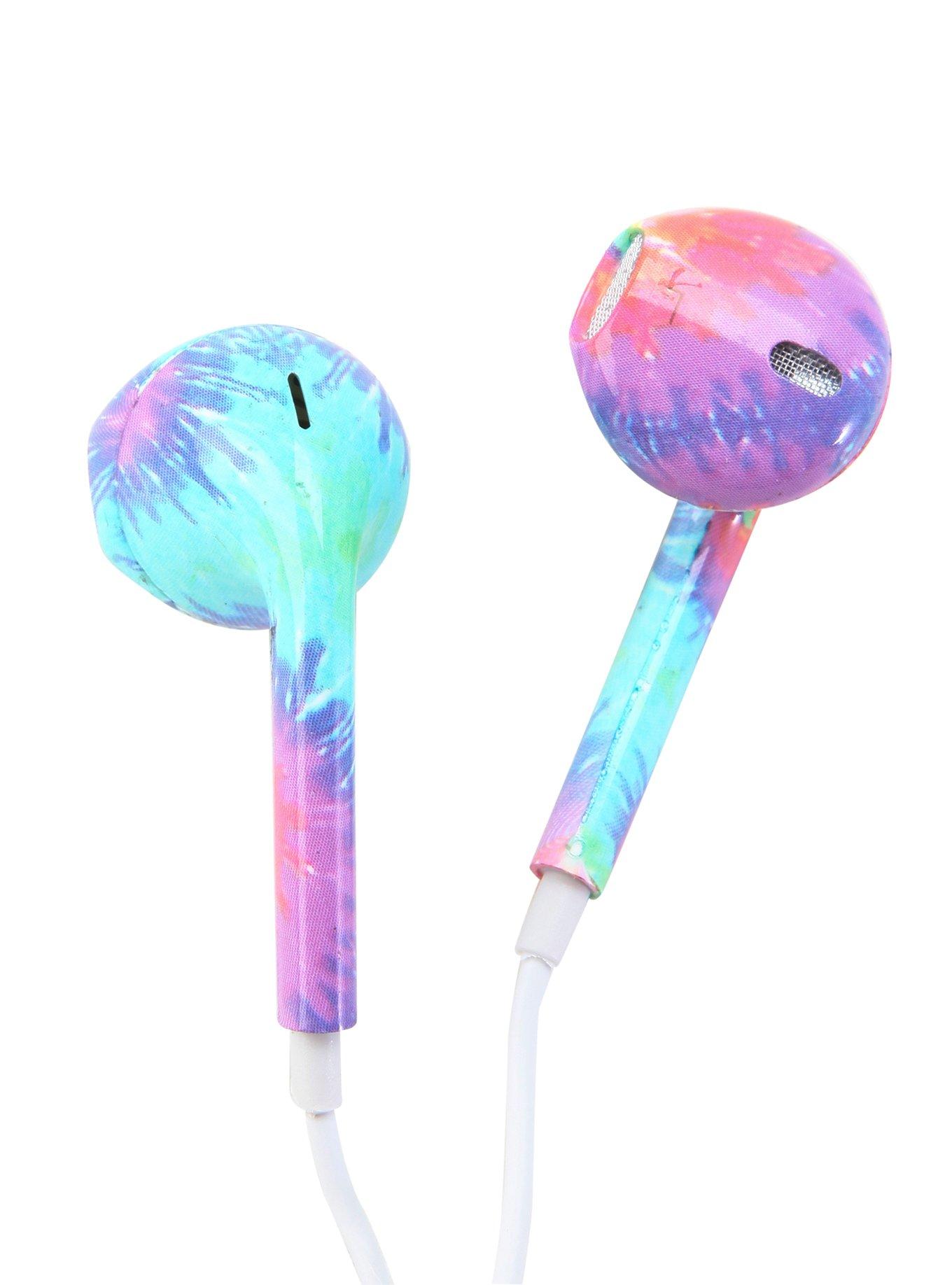 MiCase Pastel Tie Dye Print Earbuds, , alternate