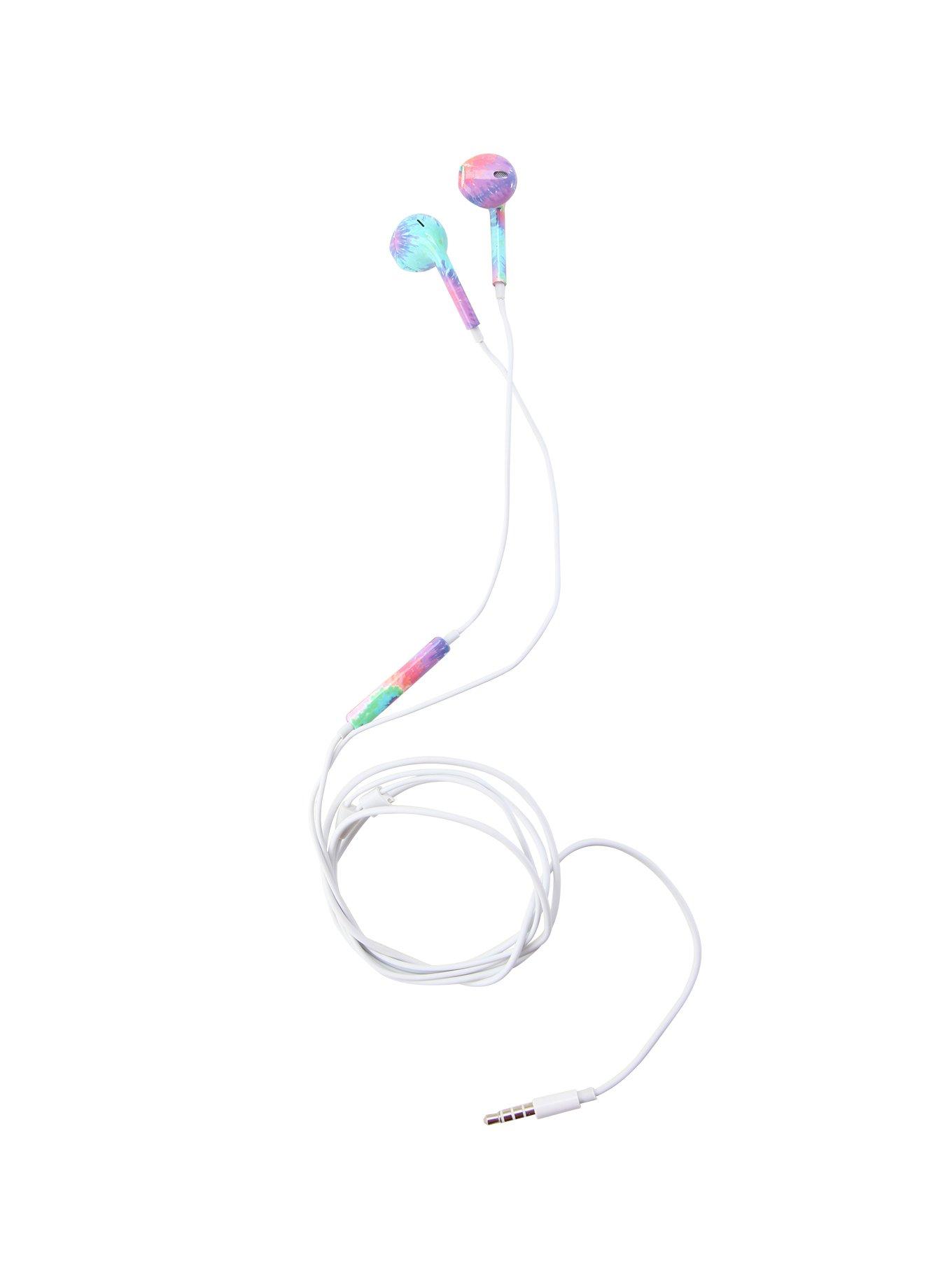 MiCase Pastel Tie Dye Print Earbuds, , alternate