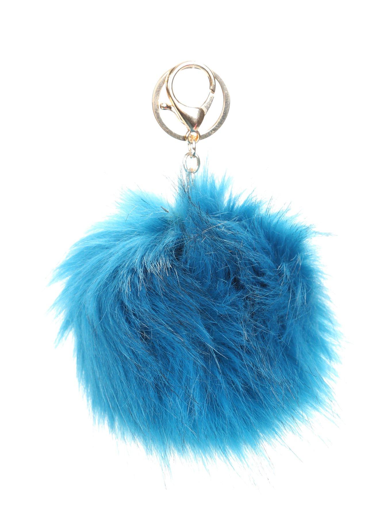Fur Pom Assorted Key Chain, , alternate