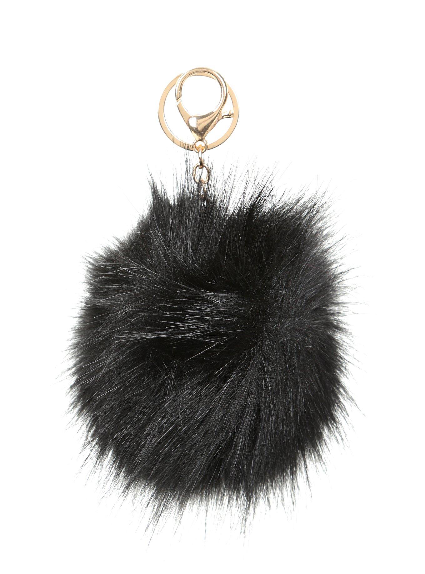Fur Pom Assorted Key Chain, , alternate