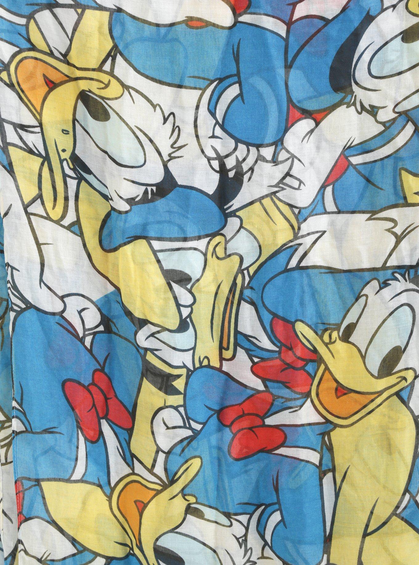 Disney Donald Duck Stacked Character Viscose Oblong Scarf, , alternate