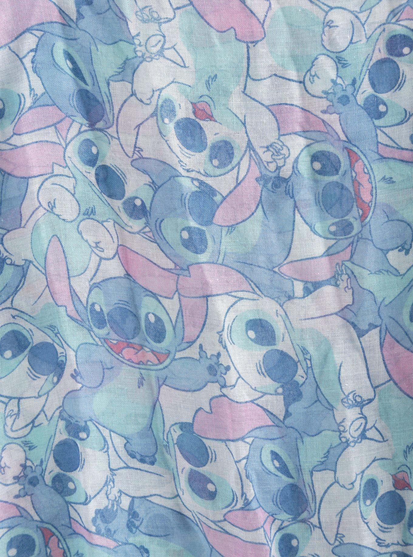 Disney Lilo & Stitch Blue Tossed Stitch Oblong Scarf, , alternate