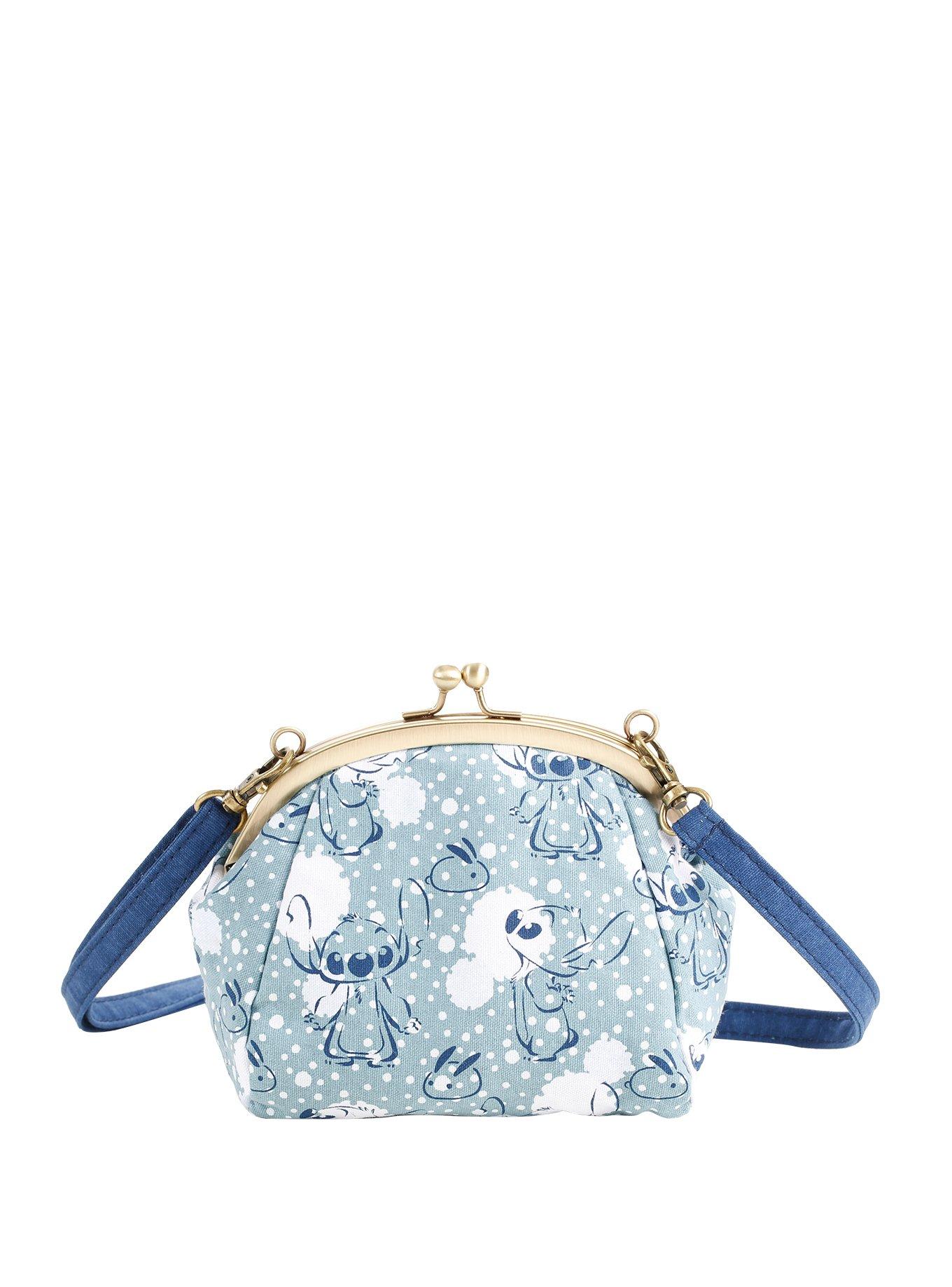 Loungefly Disney Lilo & Stitch Polka Dot Canvas Crossbody Bag, , alternate