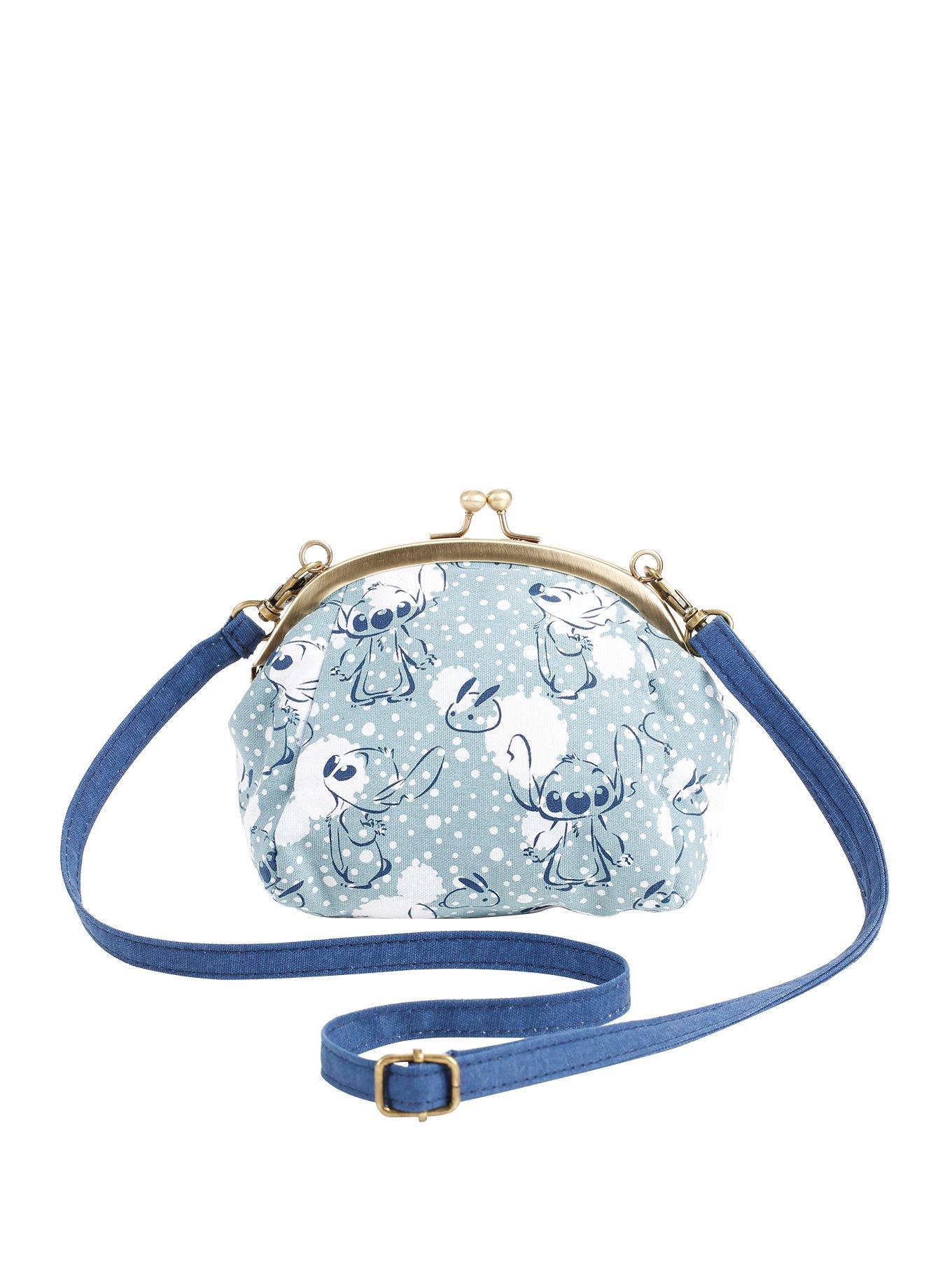 Loungefly Disney Lilo & Stitch Polka Dot Canvas Crossbody Bag, , alternate