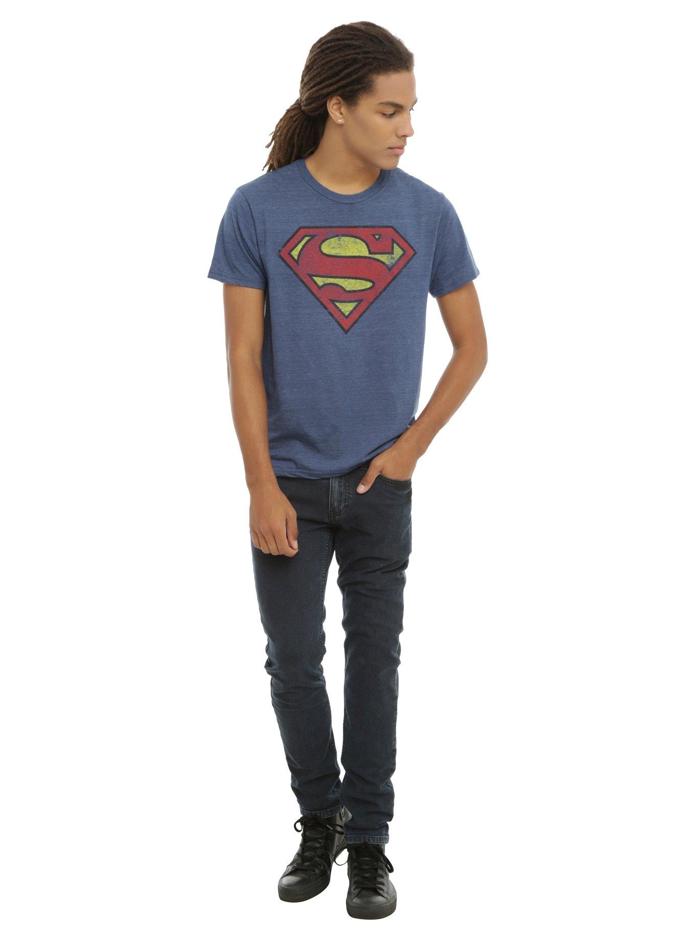 DC Comics Superman Distressed Logo T-Shirt, , alternate