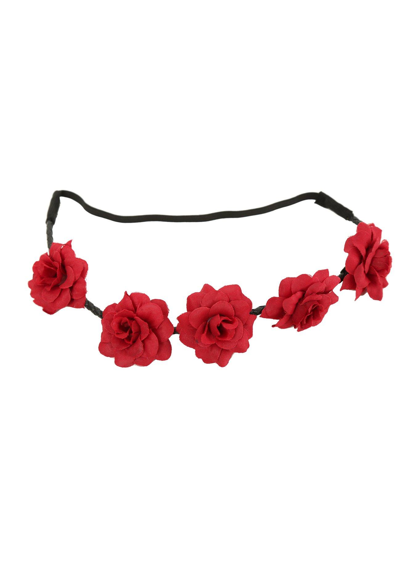 Red Rose Headband, , alternate