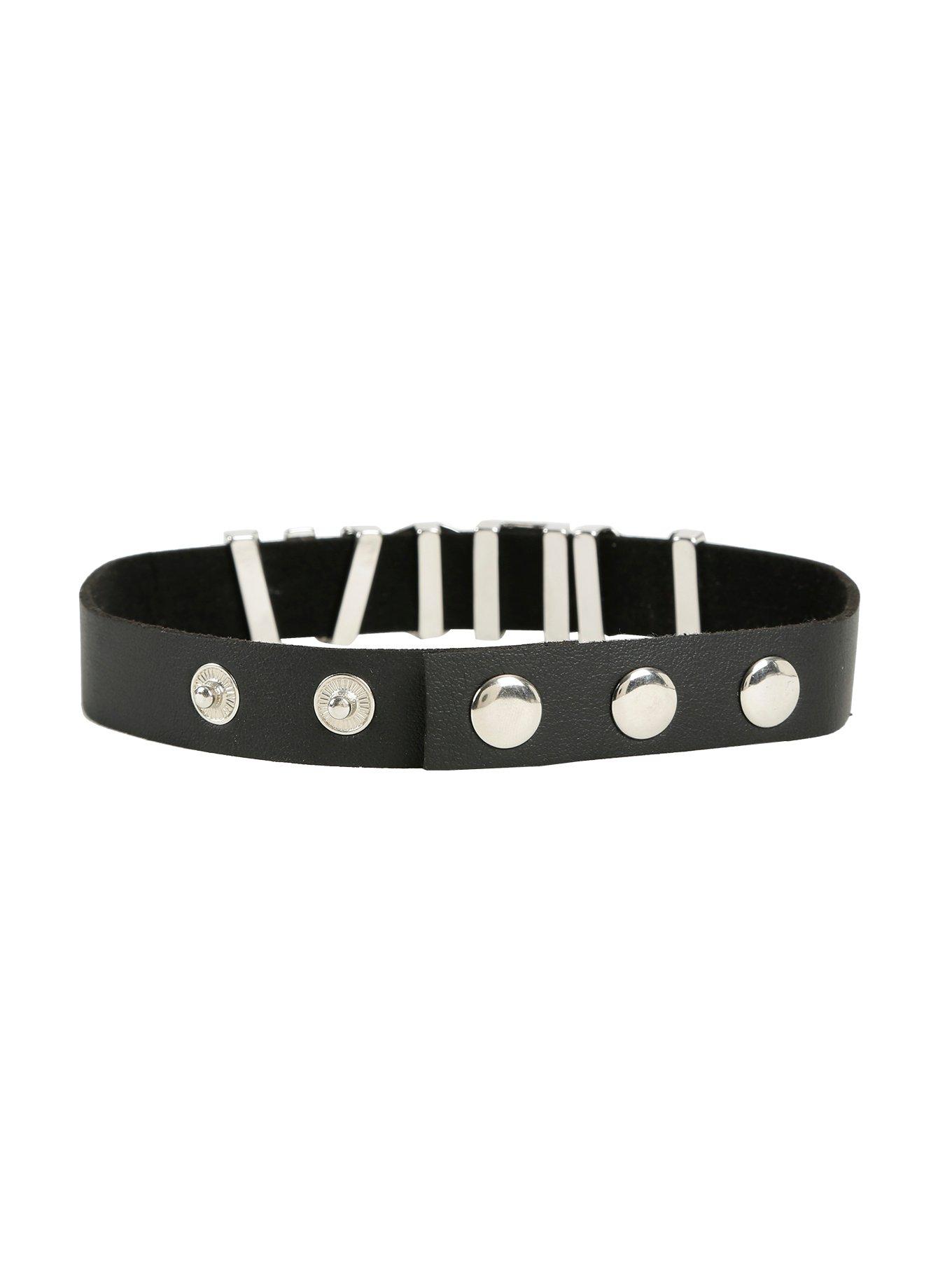 Meow Faux Leather Choker, , alternate