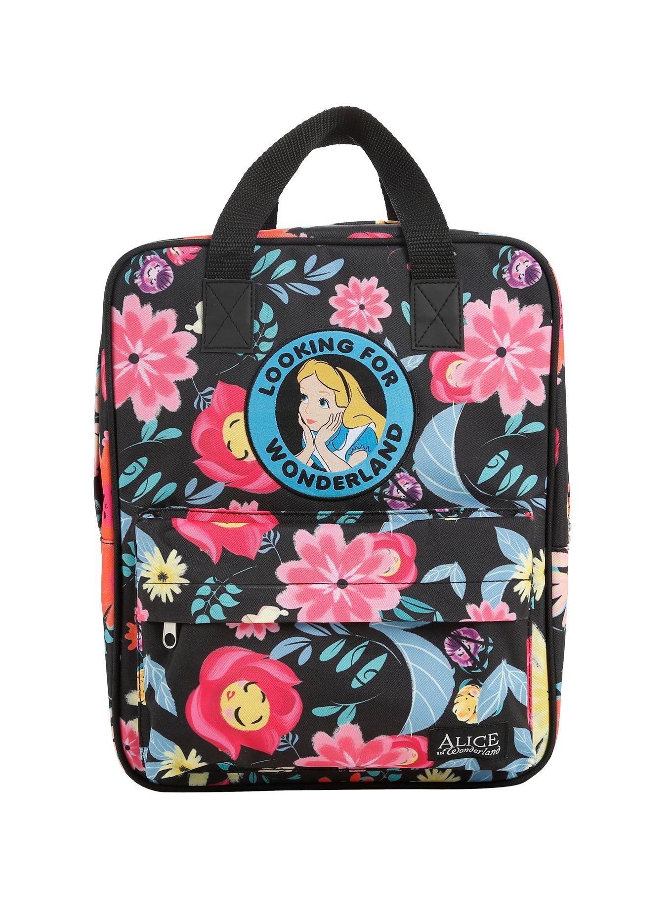 Loungefly Disney Alice In Wonderland Floral Mini Briefcase Backpack, , alternate