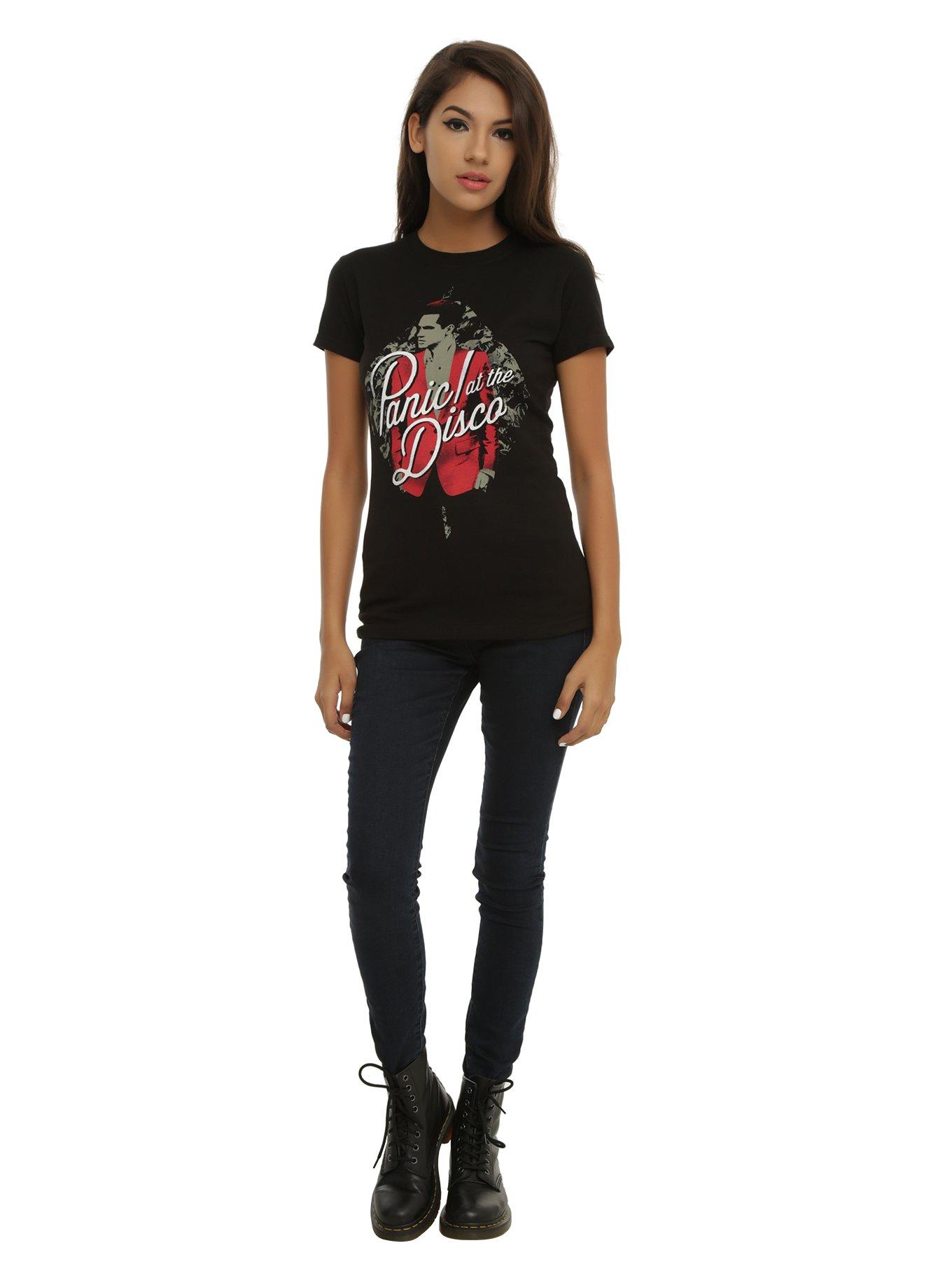 Panic! At The Disco Diamond Red Jacket Girls T-Shirt, BLACK, alternate