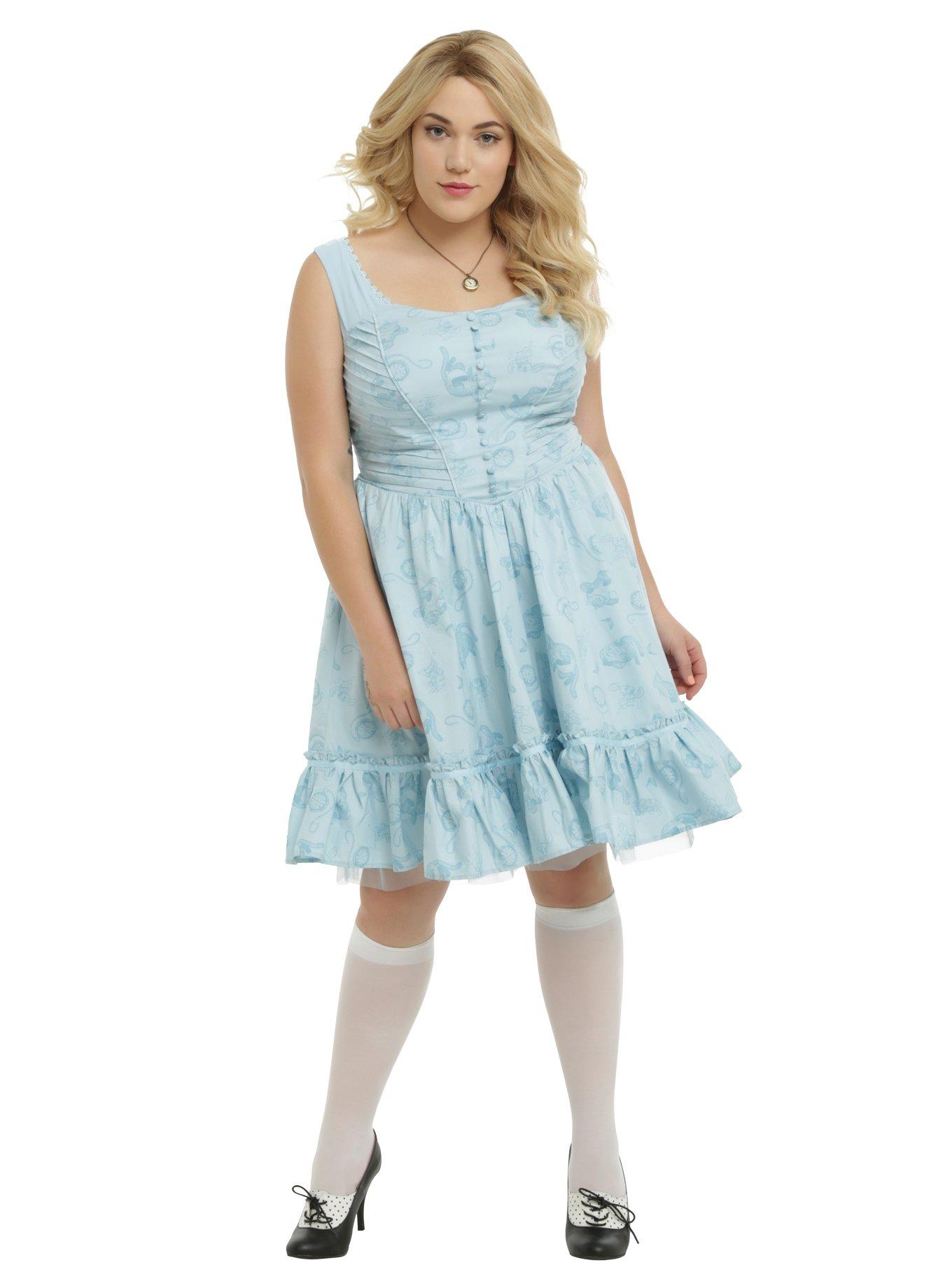 Disney Alice Through The Looking Glass Alice Tea Party Dress Plus Size, , alternate