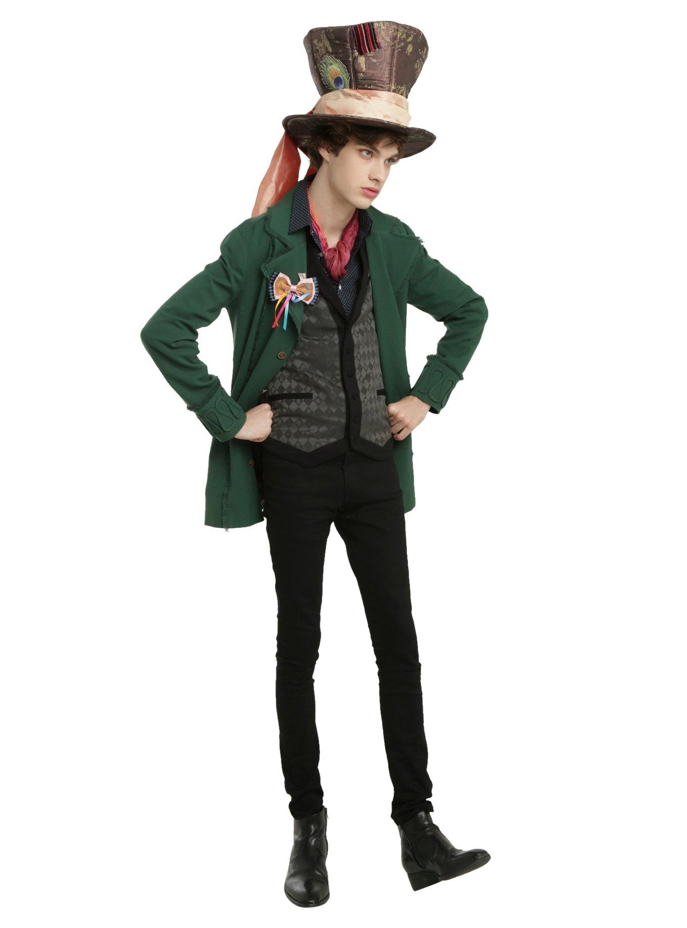 Disney Alice Through The Looking Glass Mad Hatter Guys Lined Green Jacket, , alternate