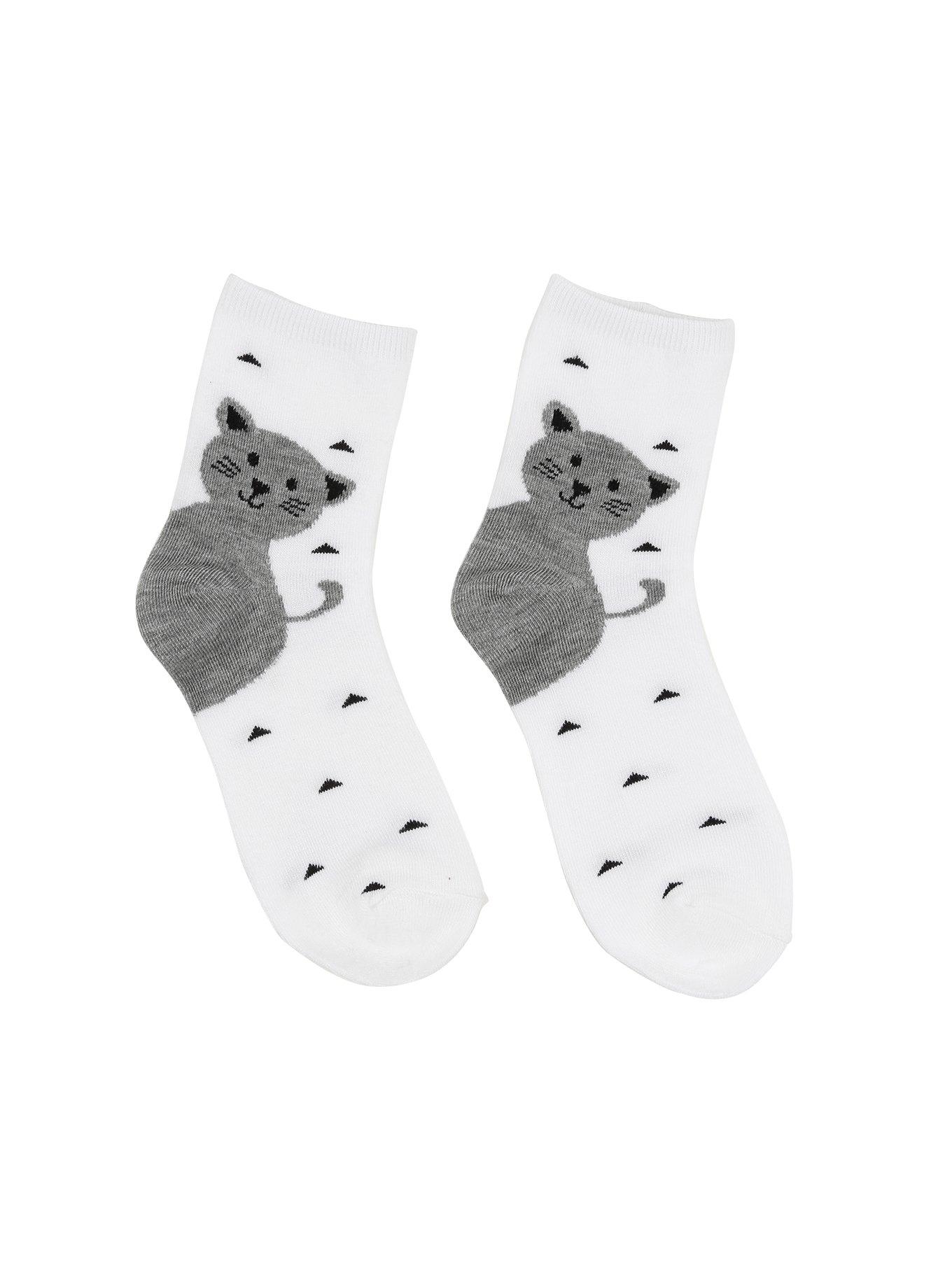 Heel Cat Ankle Socks, , alternate