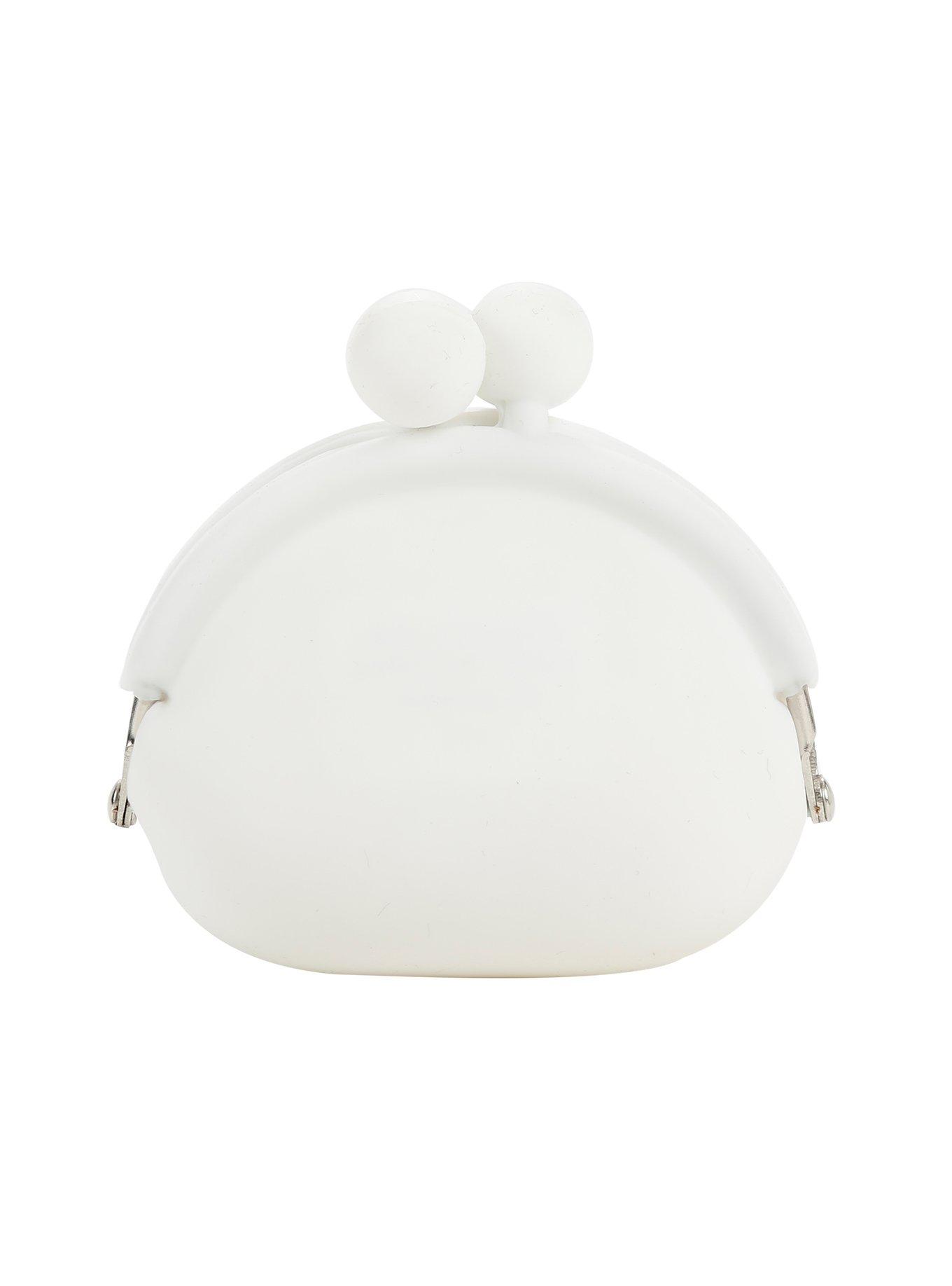 White Cat Face Kiss Lock Coin Purse, , alternate