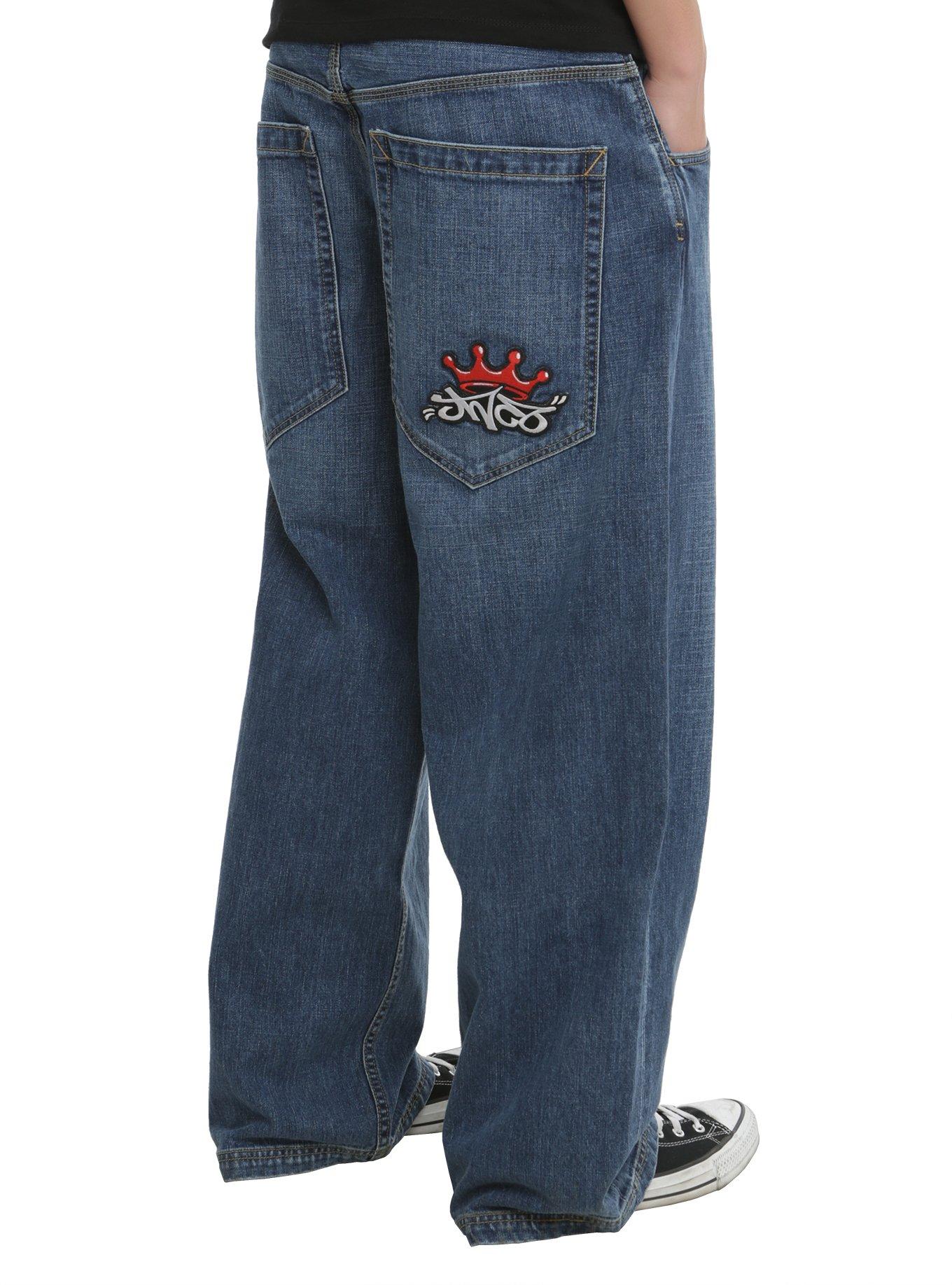 JNCO Light Wash Half Pipe Jeans, , alternate