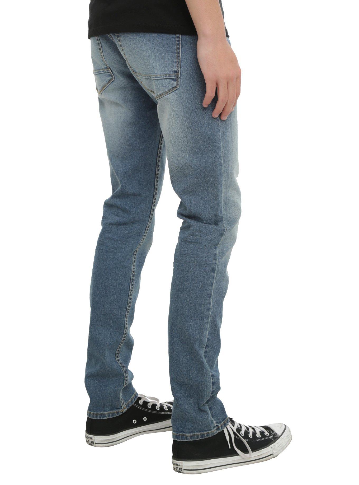 Micros Light Wash Slim/Straight Jeans, , alternate