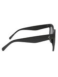Black Thick Frame Oversize Retro Sunglasses, , alternate
