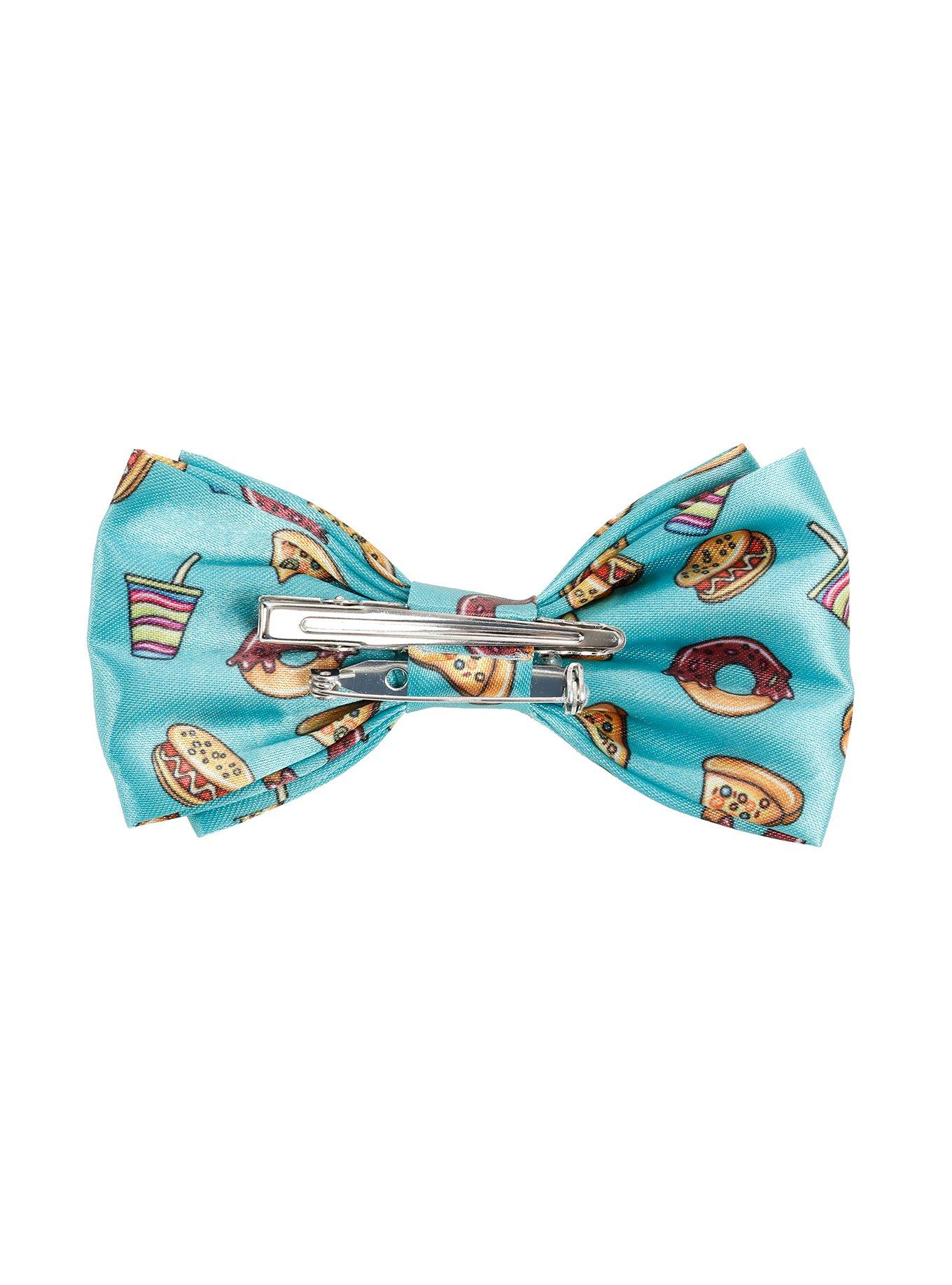 Mint Junk Food Satin Hair Bow, , alternate