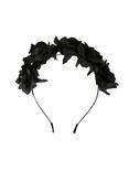 Black Flower Hard Headband, , alternate