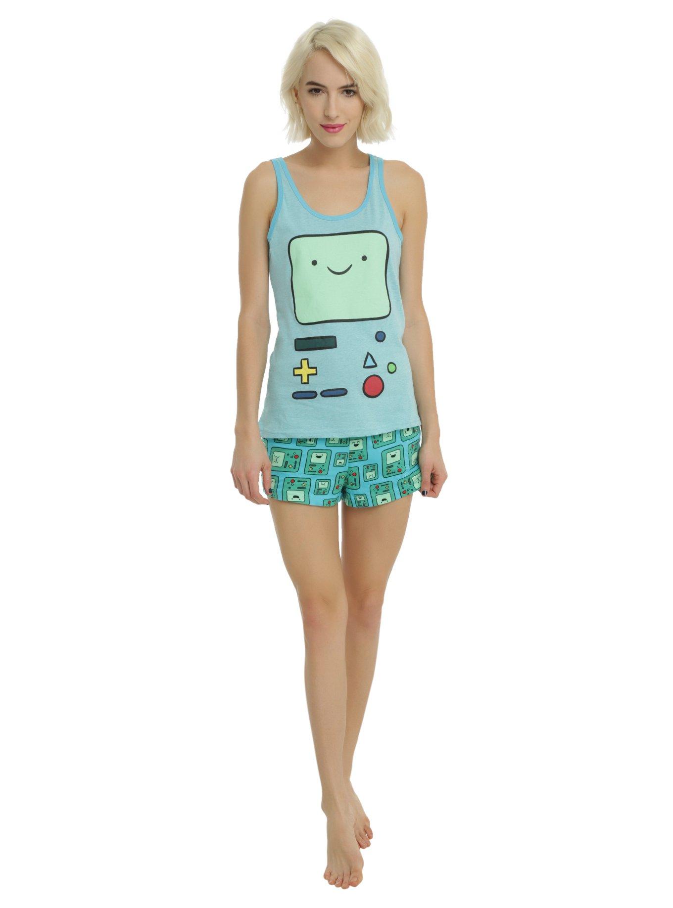 Adventure Time BMO Girls Lounge Shorts & Tank Set, , alternate