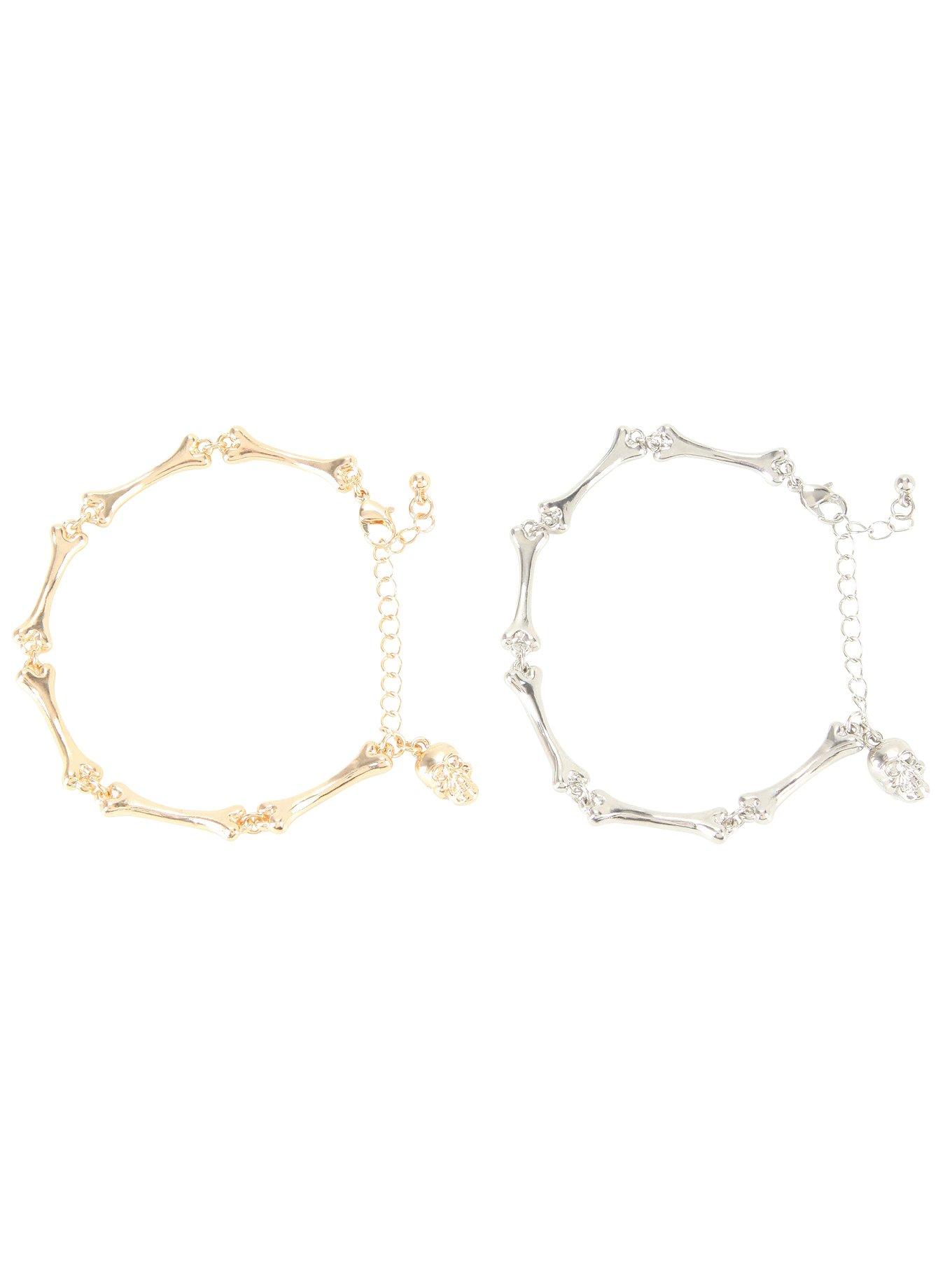 Silver & Gold Tone Chain Bracelet Set, , alternate