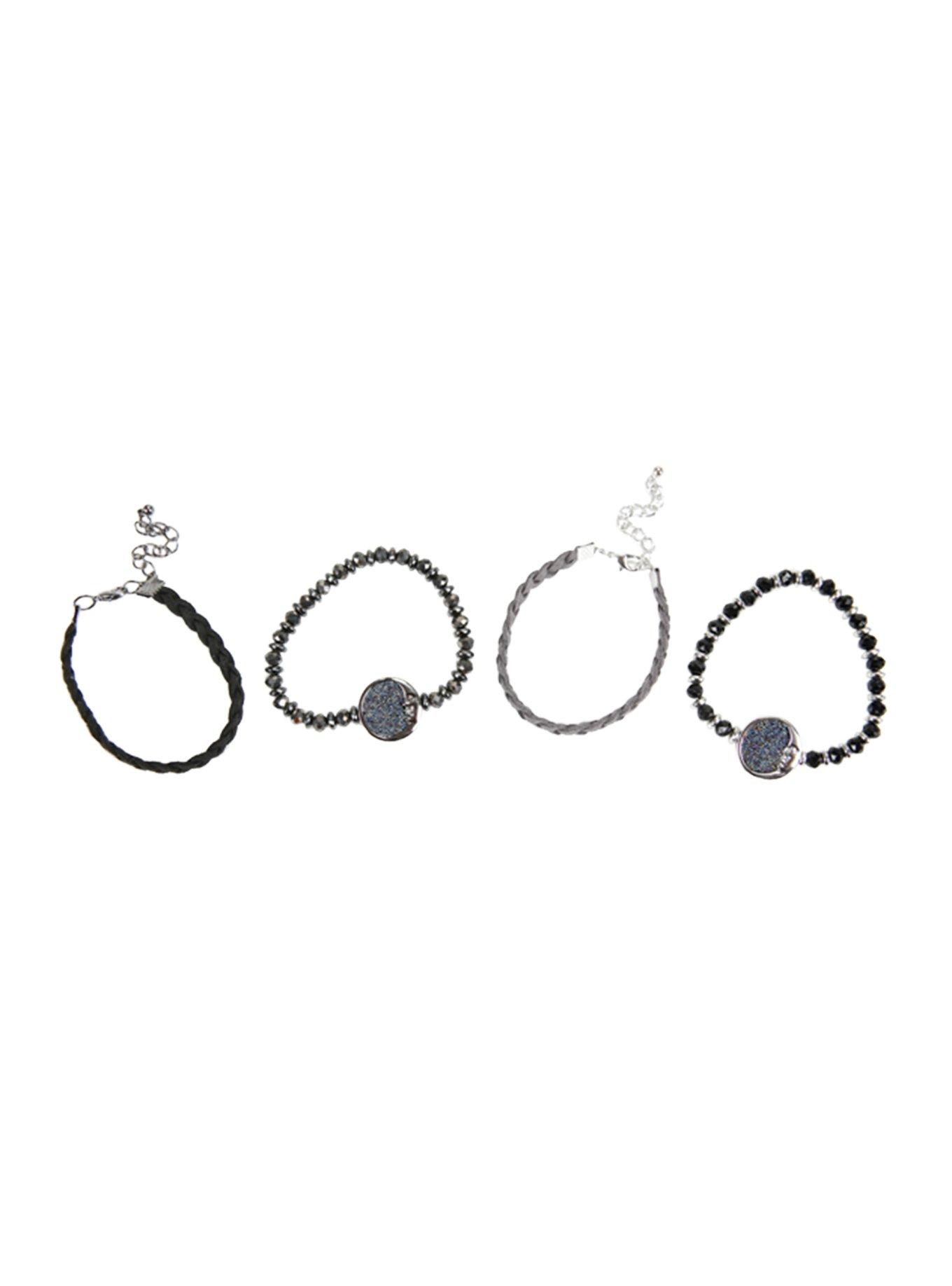 Blackheart Silver Moon Bracelet Set, , alternate