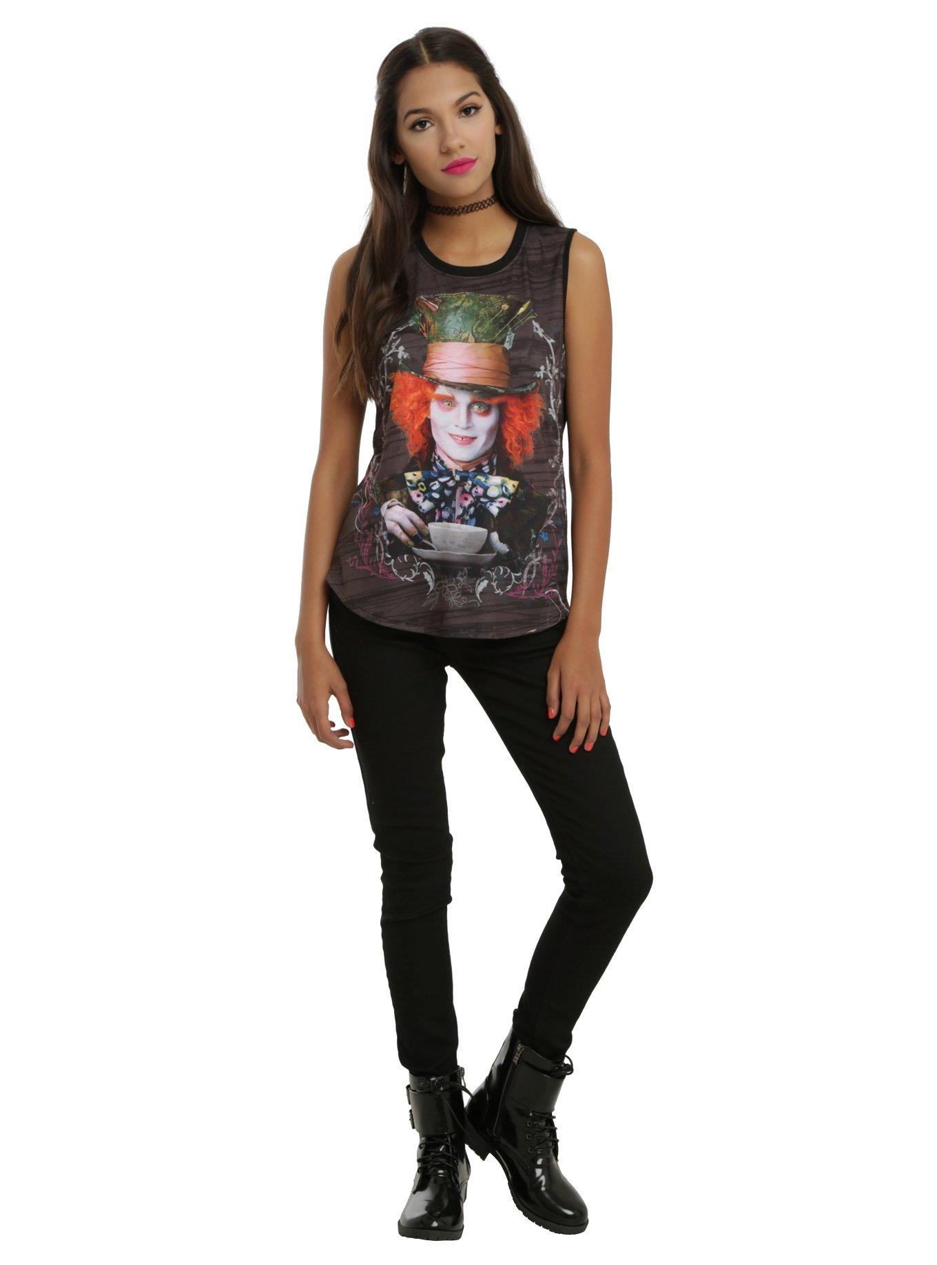 Disney Alice In Wonderland Mad Hatter Tea Girls Muscle Tank Top, , alternate