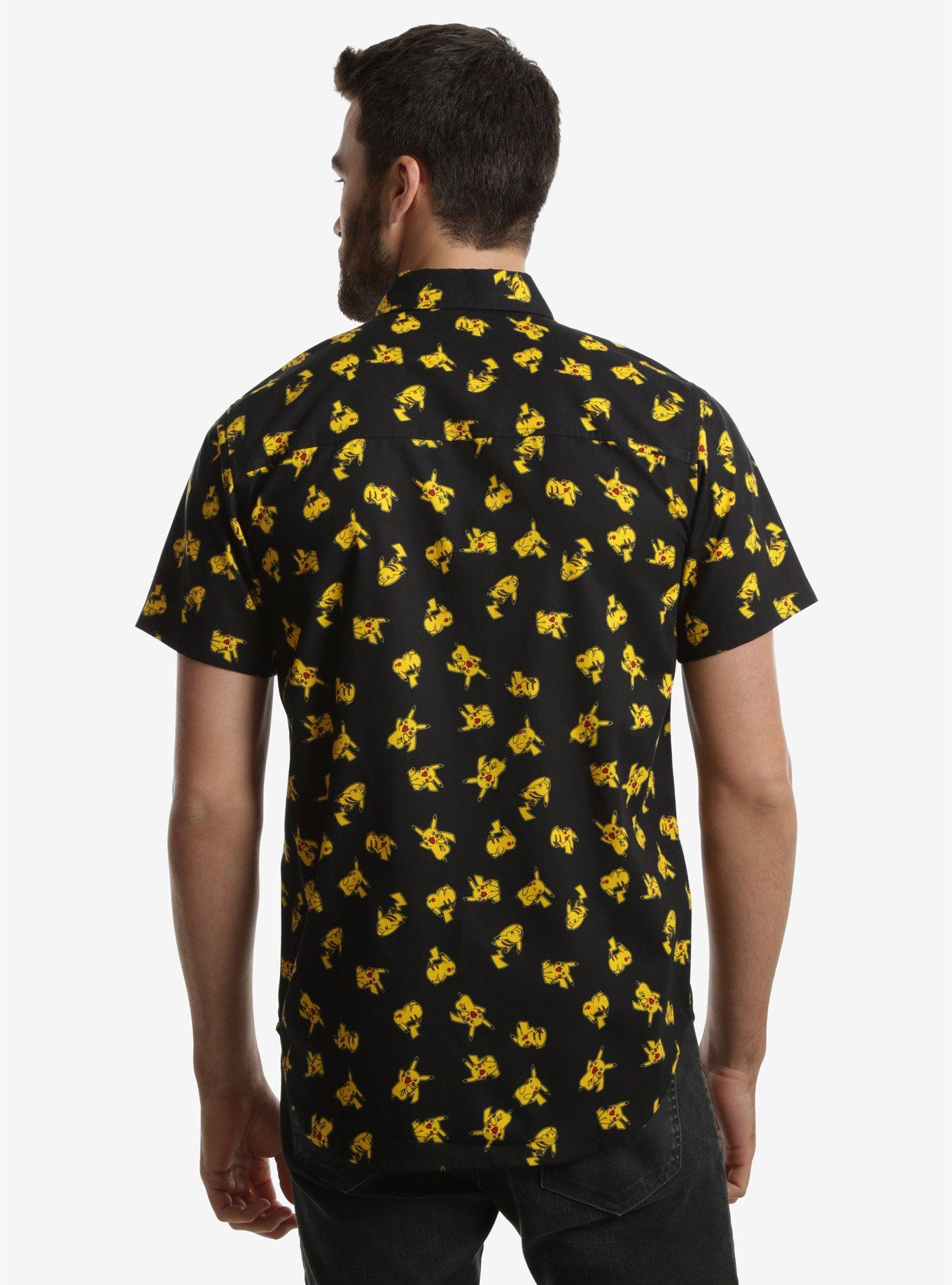 Pokemon Pikachu Allover Print Woven Button-Up, , alternate