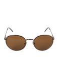 Copper Frame Brown Lens Round Sunglasses, , alternate