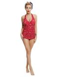 Anchor & Swallows Red Halter Swimsuit, , alternate