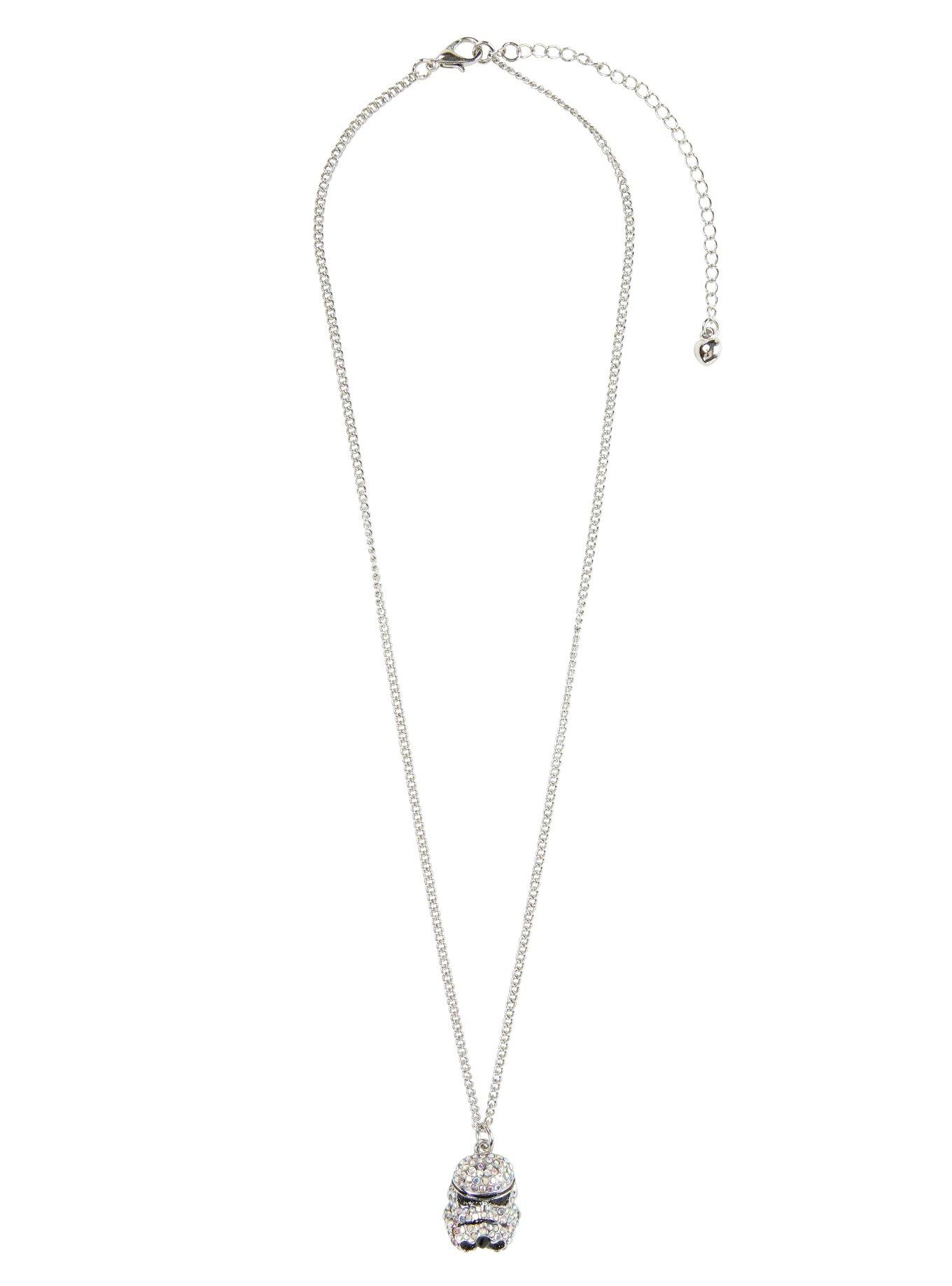 Star Wars Bling Stormtrooper Helmet Necklace, , alternate