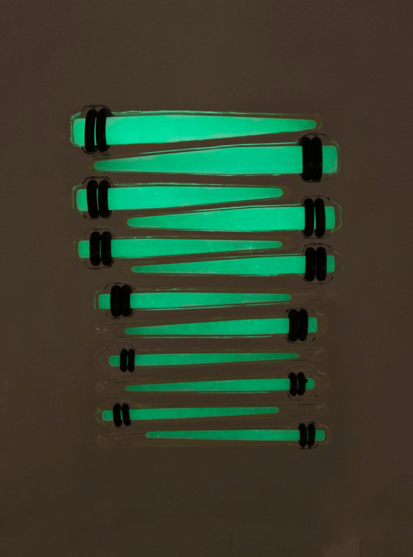 Glow-In-The-Dark Blue Taper Kit 14G - 4G, , alternate