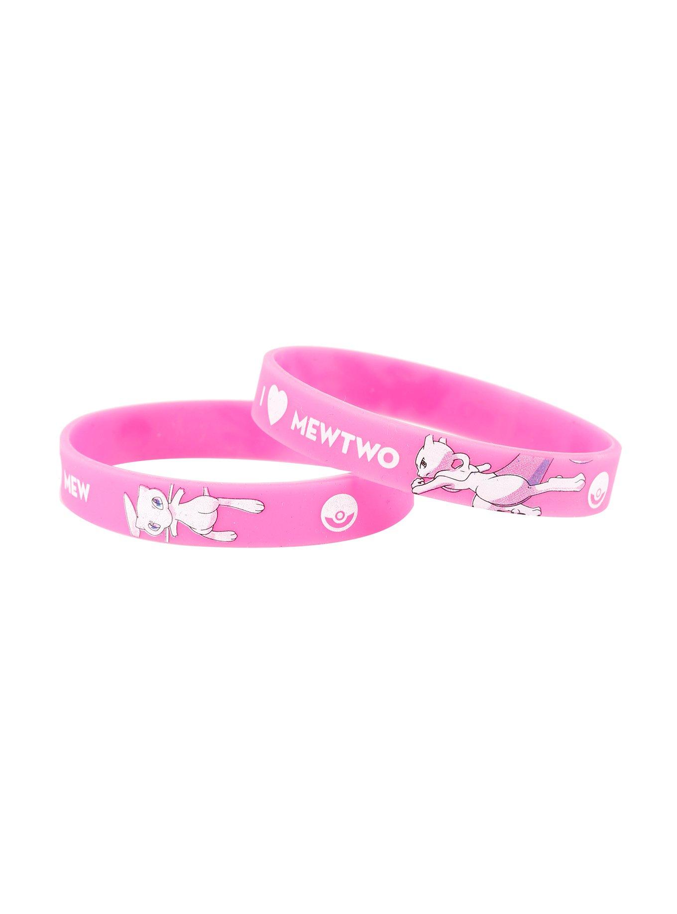 Pokemon I (Heart) Mew/Mewtwo Rubber Bracelet 2 Pack, , alternate