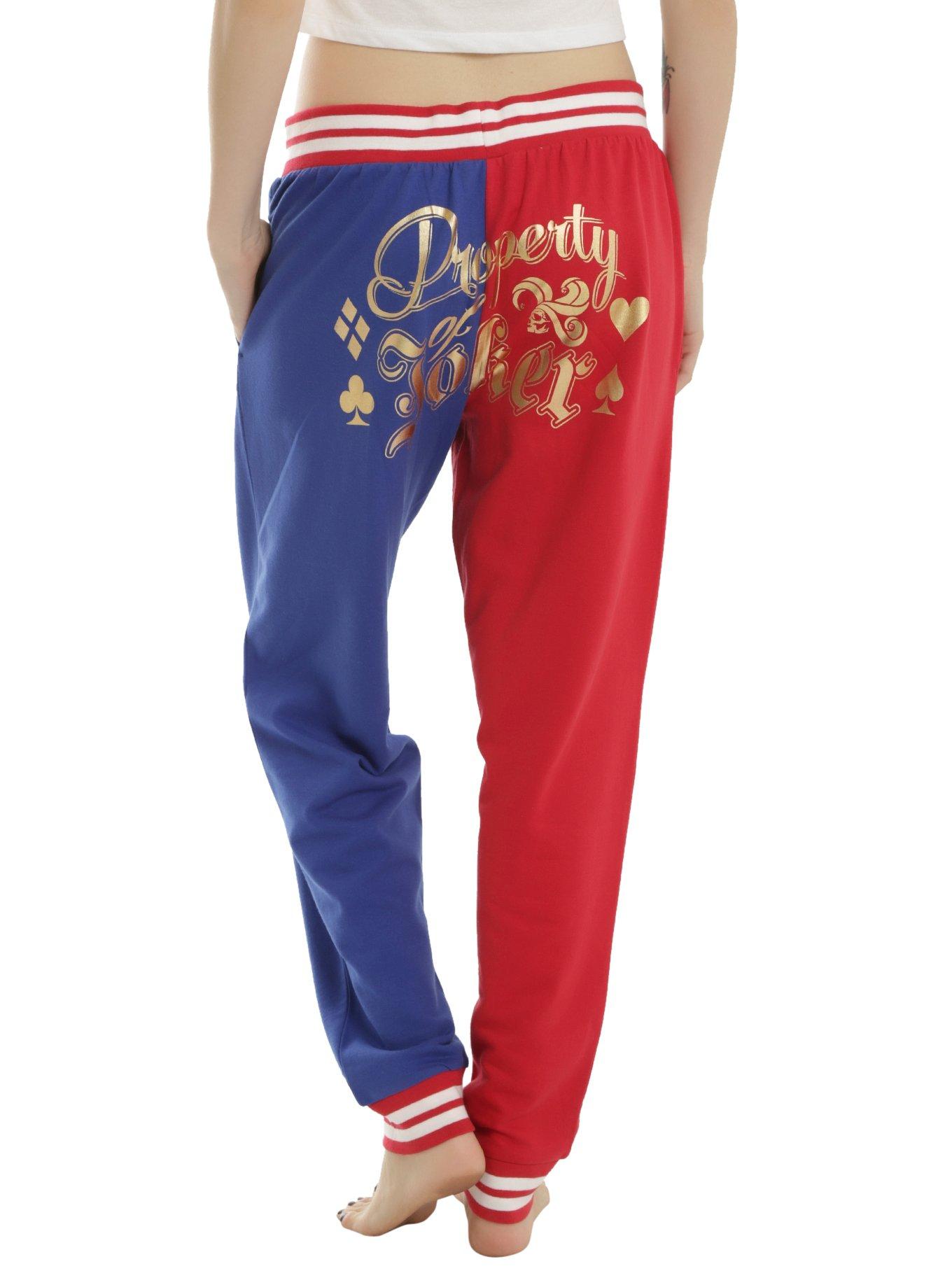 DC Comics Suicide Squad Harley Quinn Property Of Joker Girls Jogger Pants, , alternate