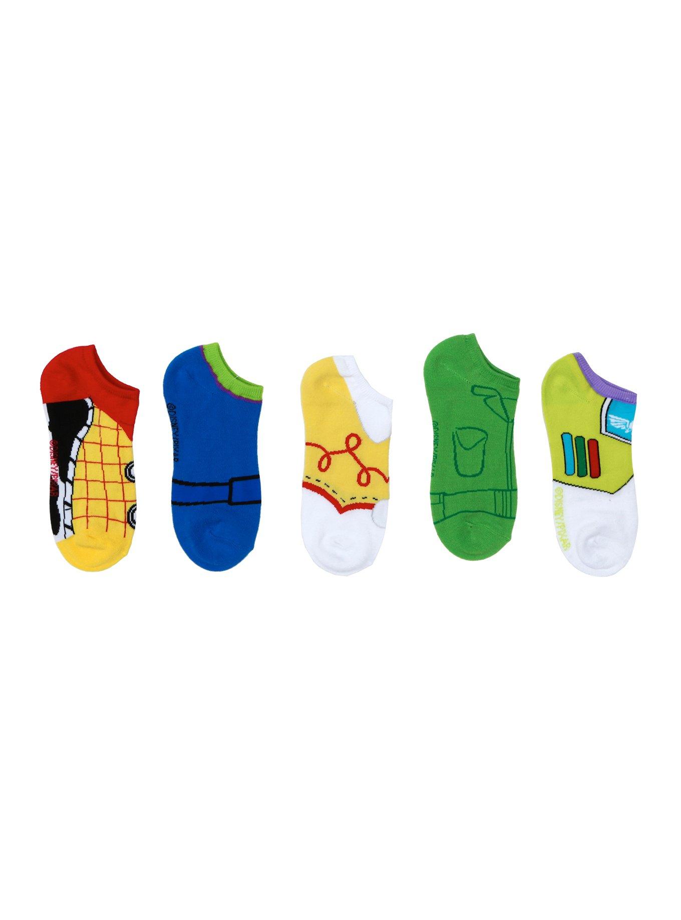 Disney Toy Story Cosplay No-Show Socks 5 Pair, , alternate