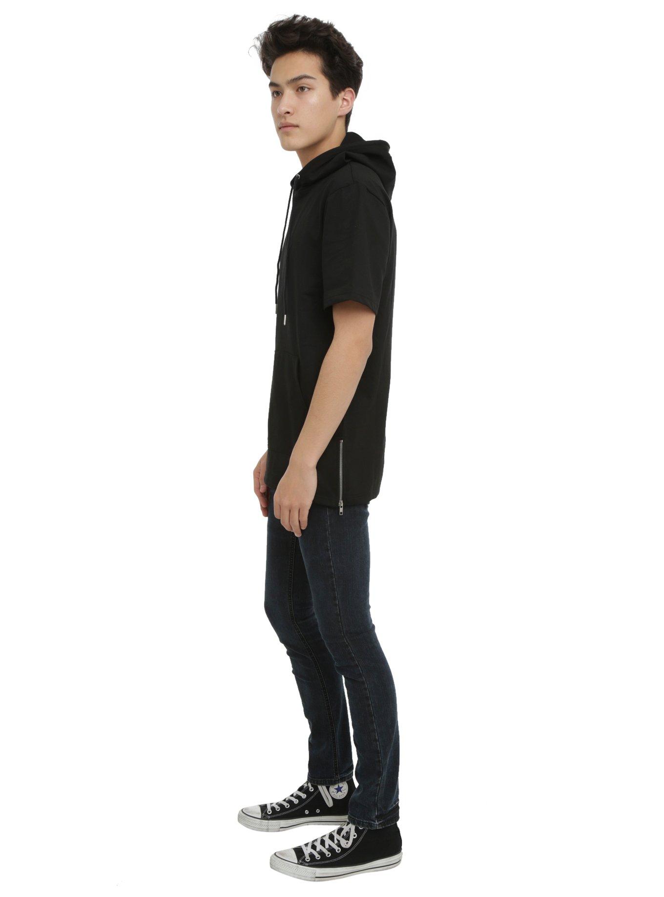 KDNK Black Side Zipper Hoodie, , alternate