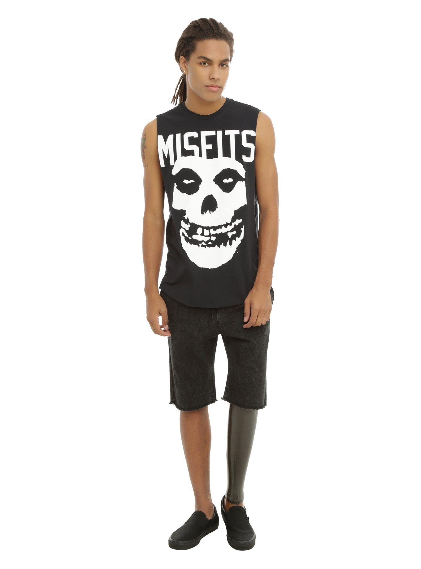 Misfits Fiend Skull Muscle T-Shirt, , alternate