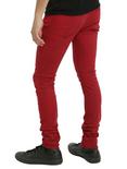 XXX RUDE Red Dirty Wash Super Skinny Fit Denim Jeans, , alternate