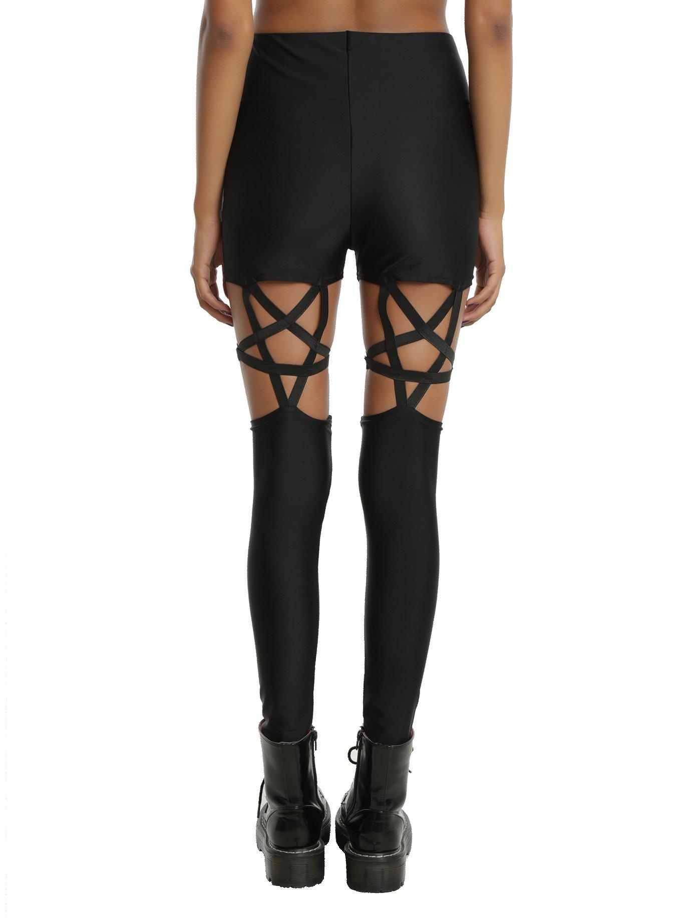 Rat Baby Pentagram Cut-Out Leggings, , alternate